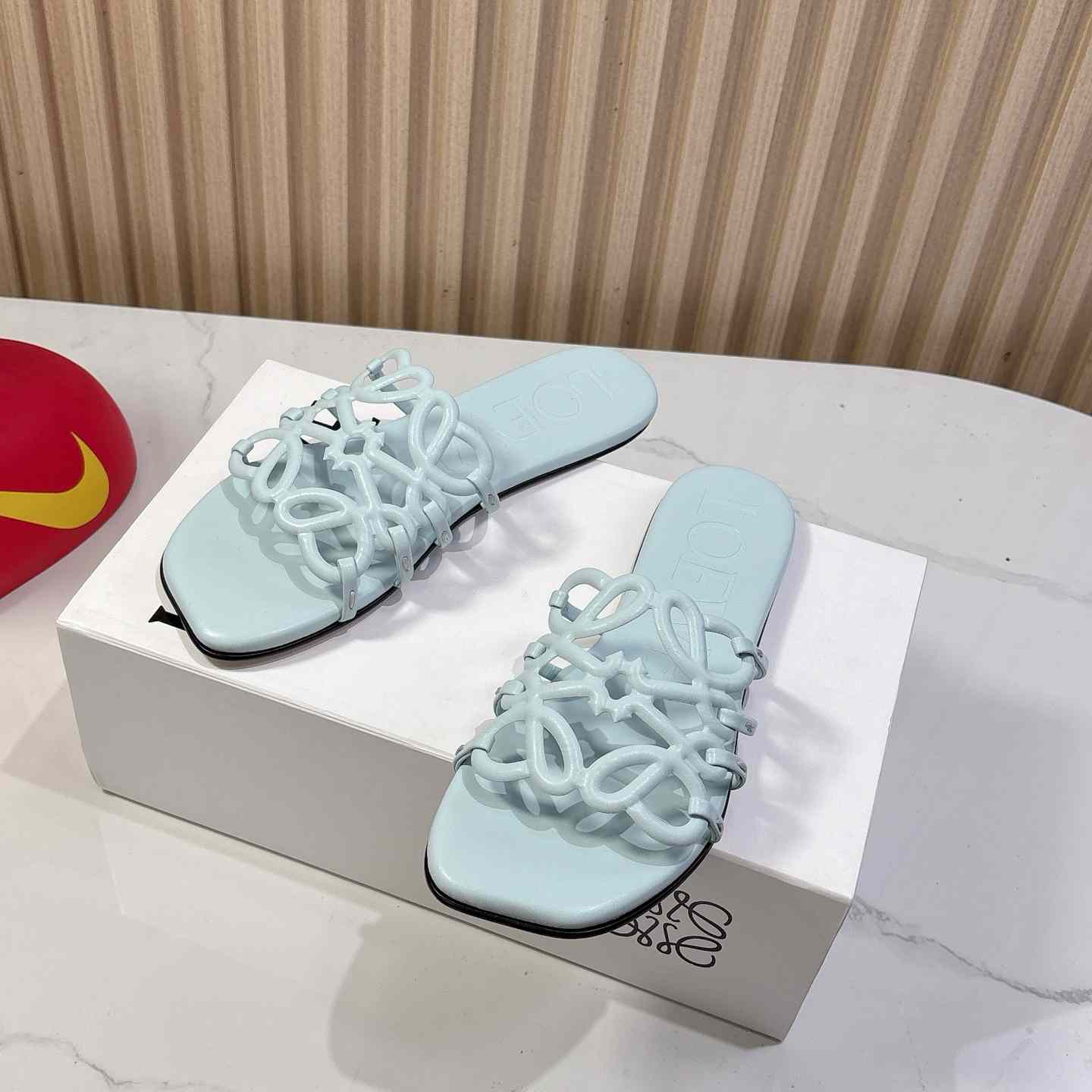 Loewe Petal Anagram Slide In Soft Calfskin  - DesignerGu