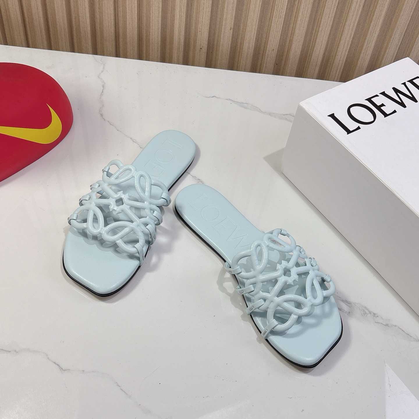 Loewe Petal Anagram Slide In Soft Calfskin  - DesignerGu