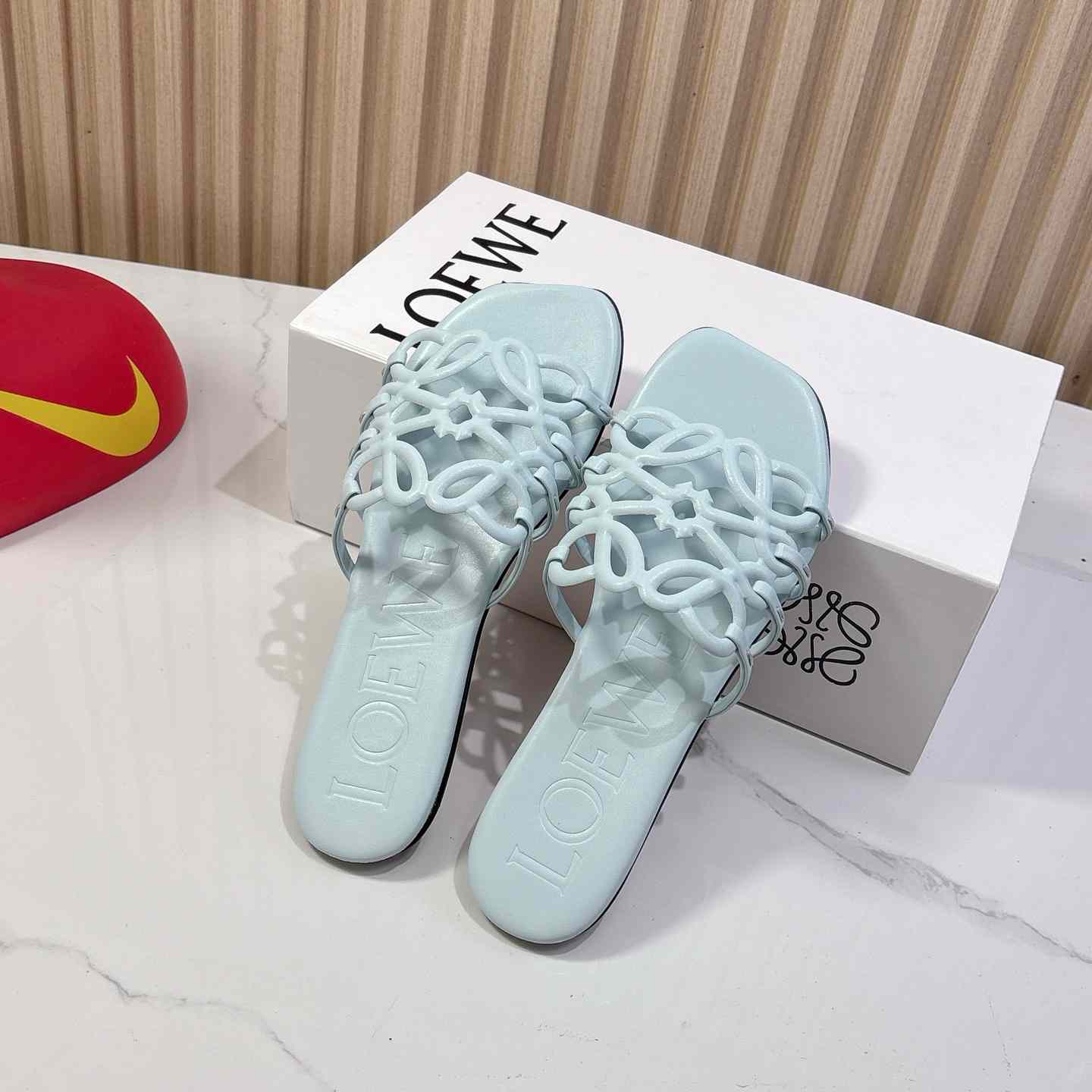 Loewe Petal Anagram Slide In Soft Calfskin  - DesignerGu