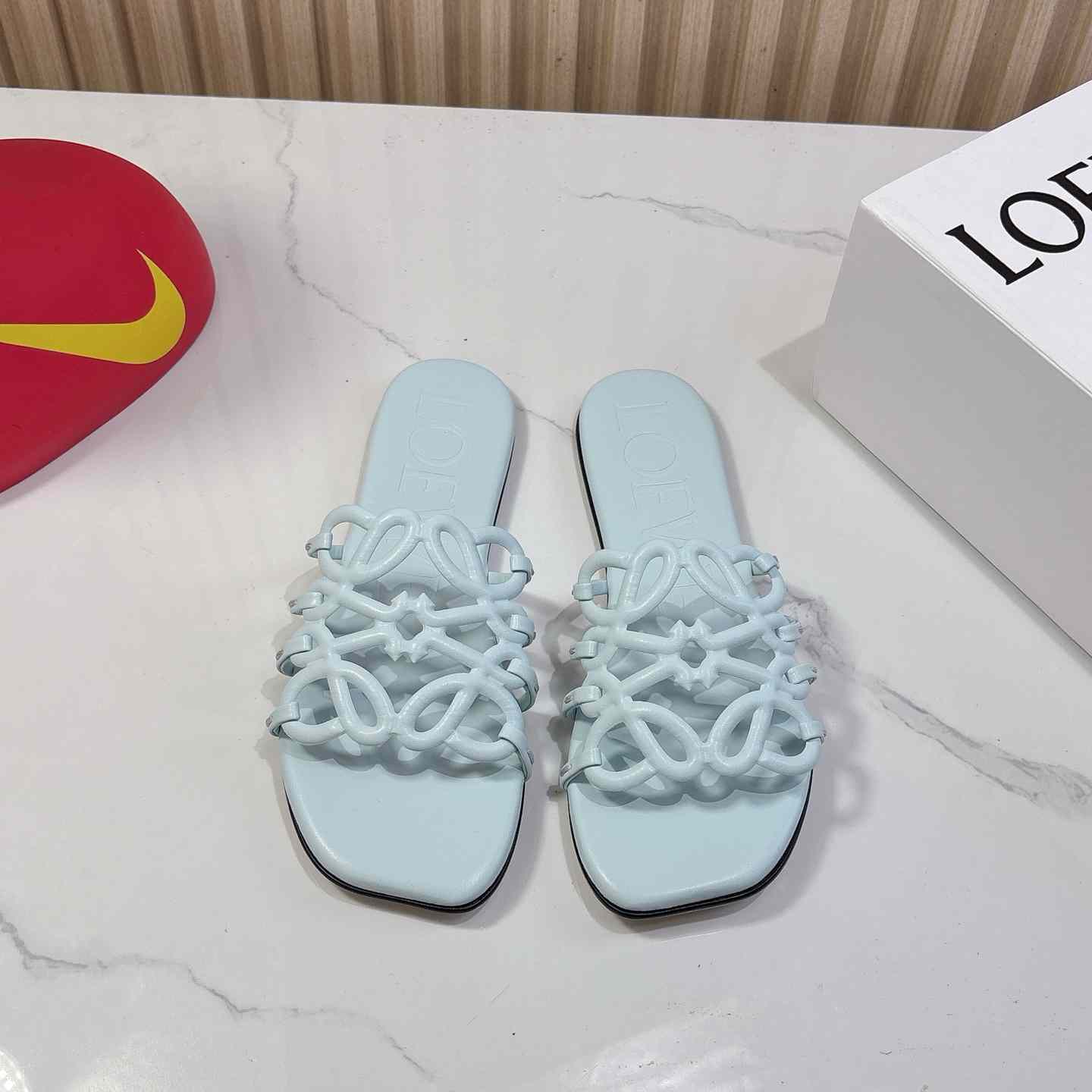 Loewe Petal Anagram Slide In Soft Calfskin  - DesignerGu