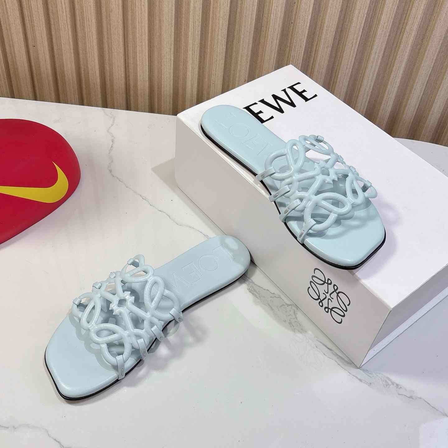 Loewe Petal Anagram Slide In Soft Calfskin  - DesignerGu