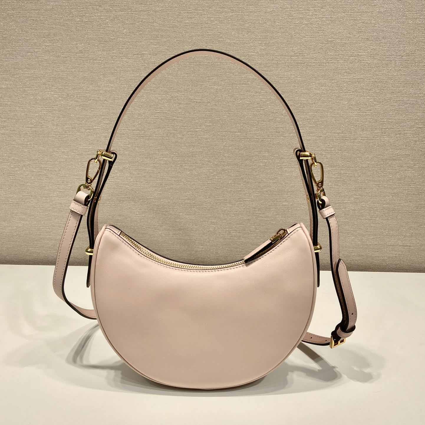 Prada Arqué Small Leather Shoulder Bag - DesignerGu