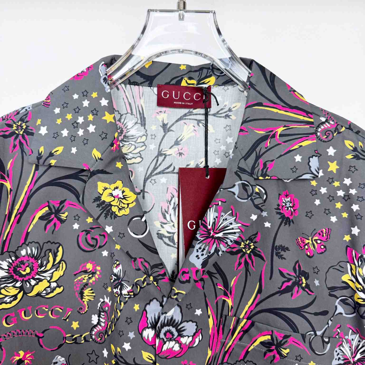 Gucci Punk Floral-print Cotton Shirt - DesignerGu