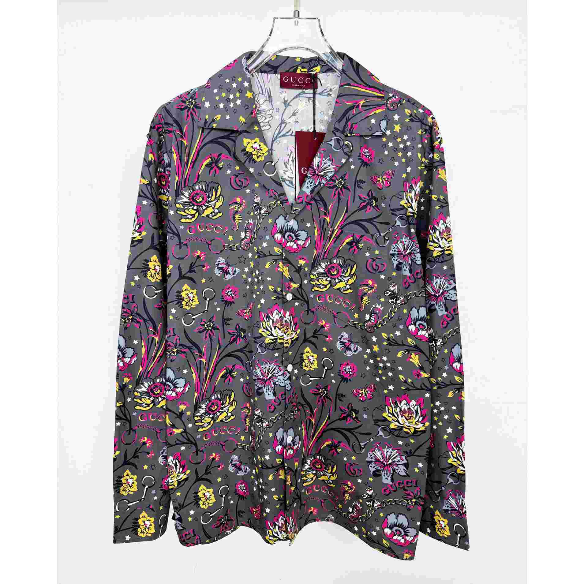 Gucci Punk Floral-print Cotton Shirt - DesignerGu