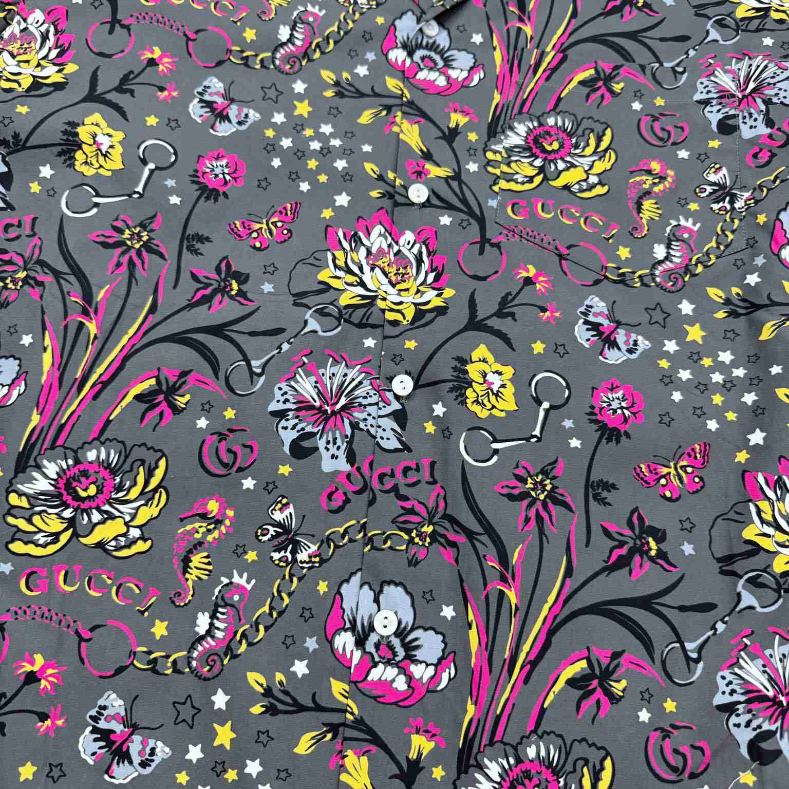 Gucci Punk Floral-print Cotton Shirt - DesignerGu