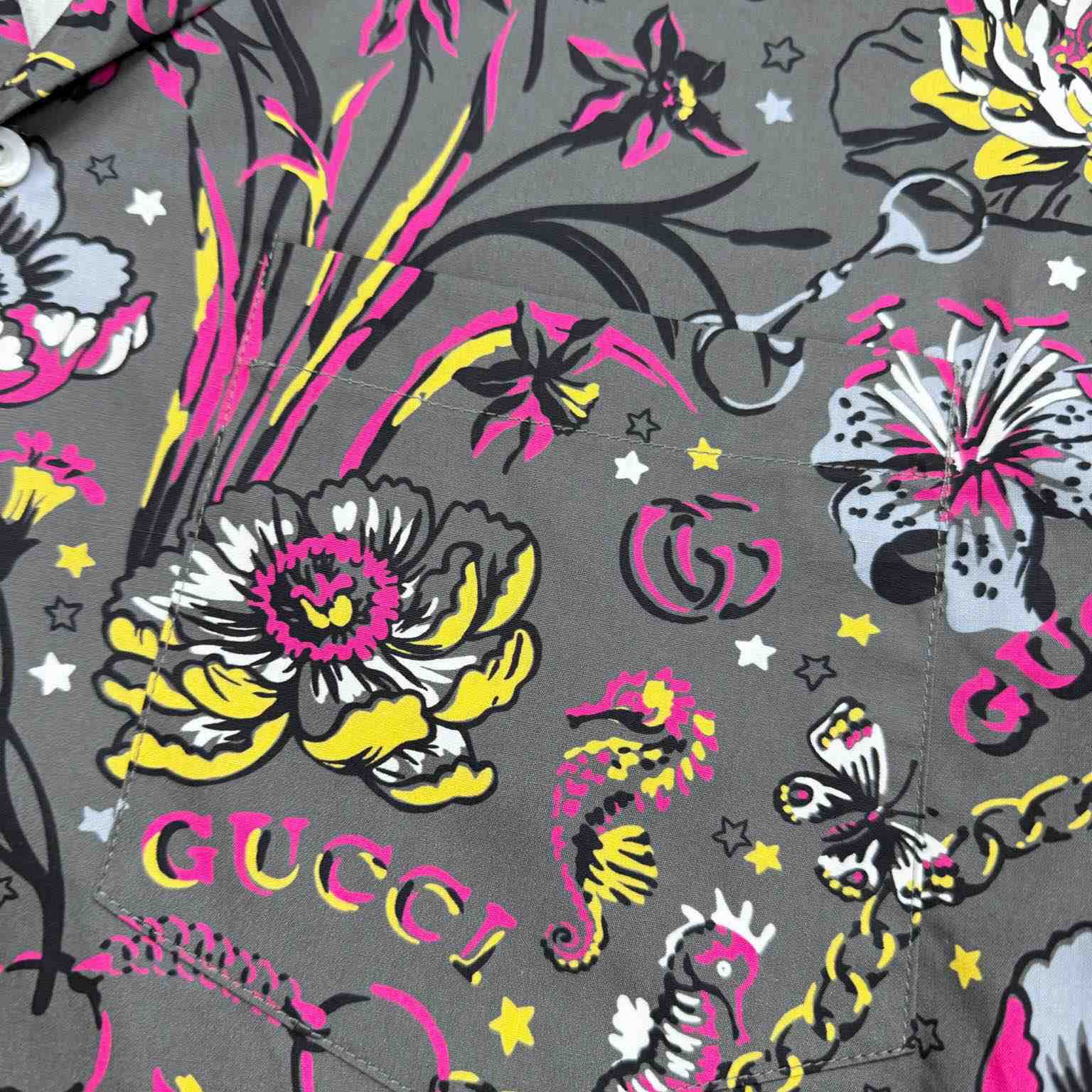 Gucci Punk Floral-print Cotton Shirt - DesignerGu
