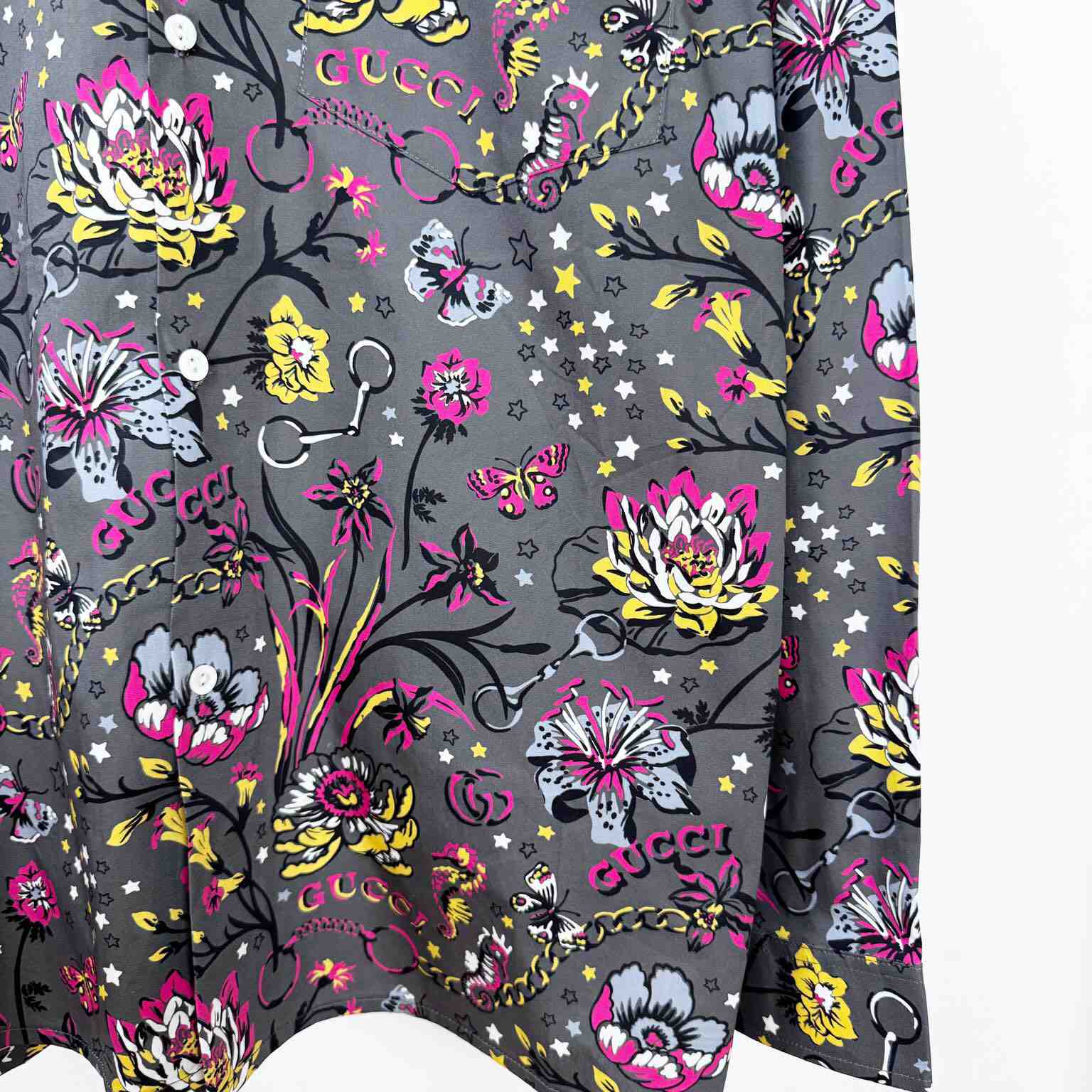 Gucci Punk Floral-print Cotton Shirt - DesignerGu