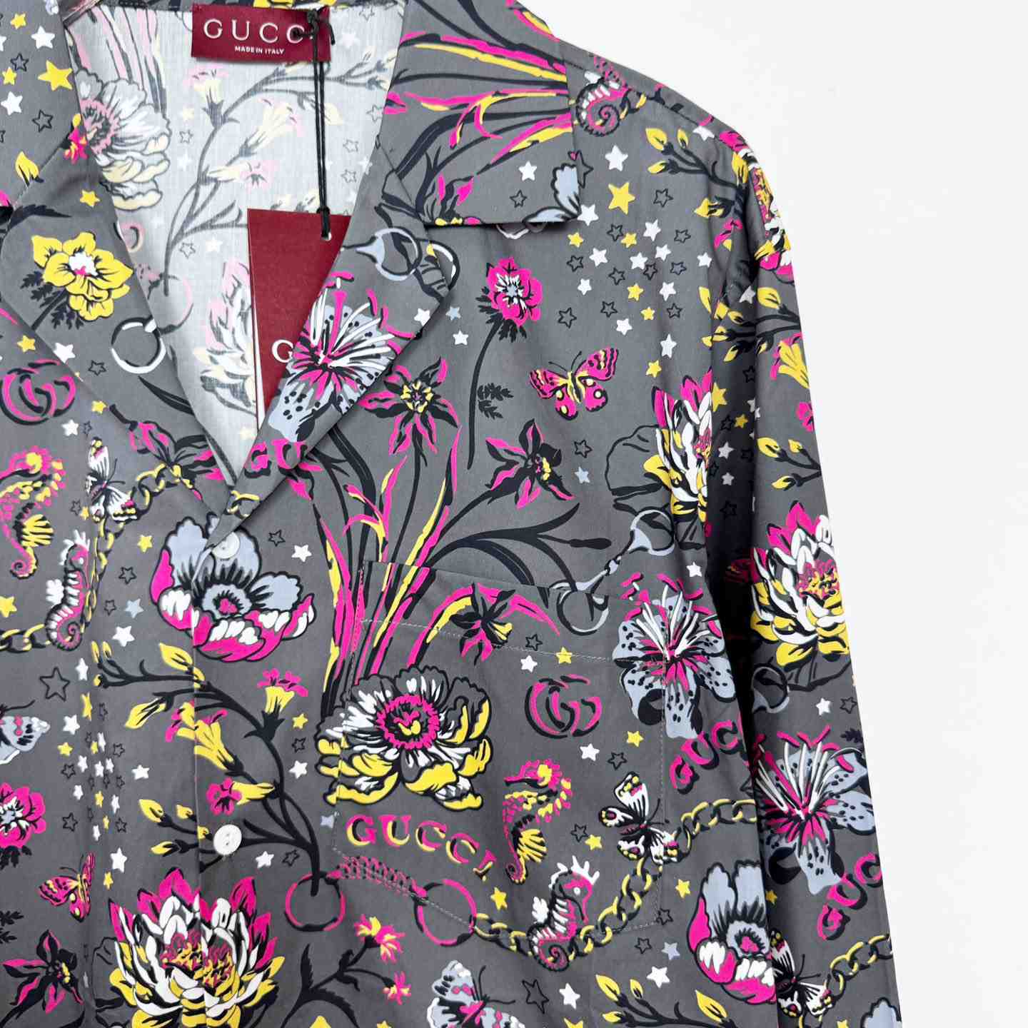 Gucci Punk Floral-print Cotton Shirt - DesignerGu