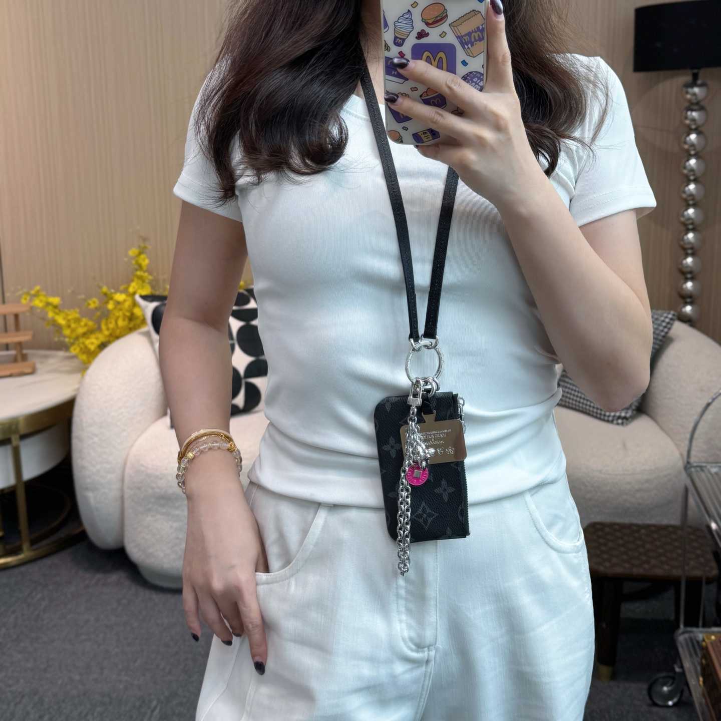 Louis Vuitton Monogram Phone Holder   - DesignerGu