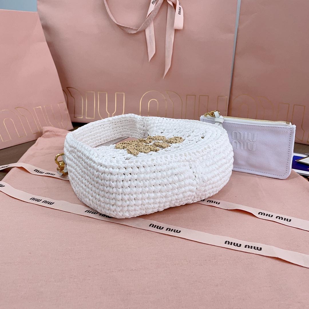 Miu Miu Wander Crochet-knit Shoulder Bag - DesignerGu