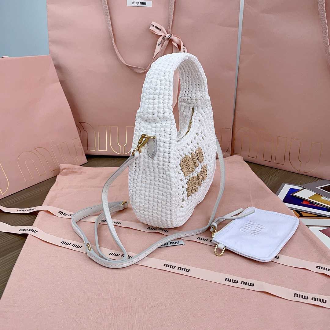 Miu Miu Wander Crochet-knit Shoulder Bag - DesignerGu