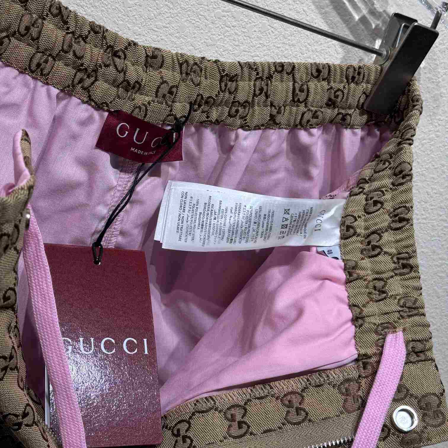 Gucci Embroidered Canvas Linen Blend Shorts - DesignerGu