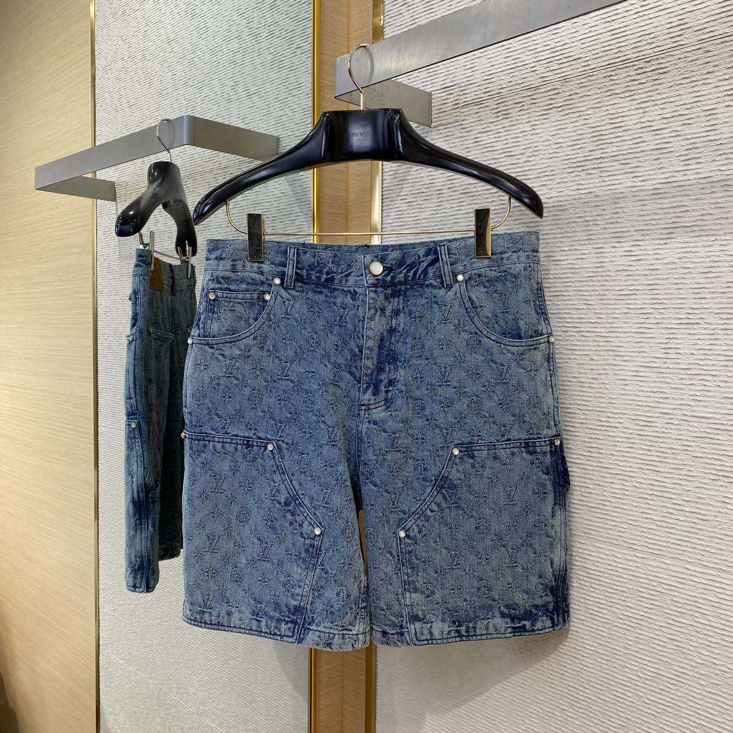 Louis Vuitton Damier Denim Shorts  - DesignerGu