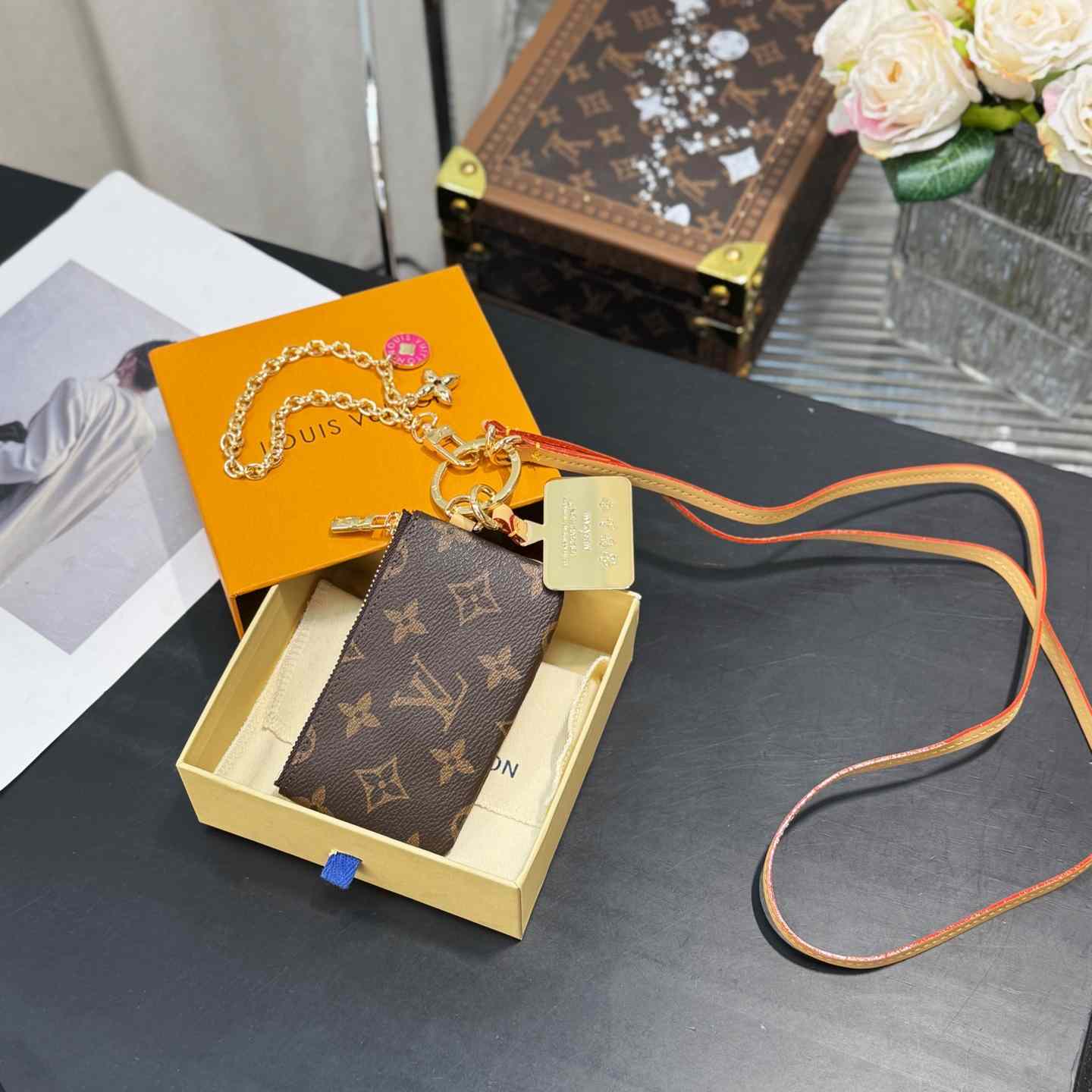 Louis Vuitton Monogram Phone Holder   - DesignerGu