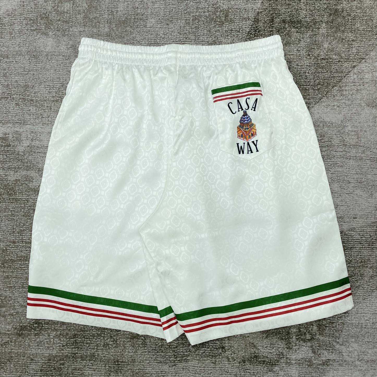 Casablanca Casa Way Printed Silk Shorts   CA3449 - DesignerGu