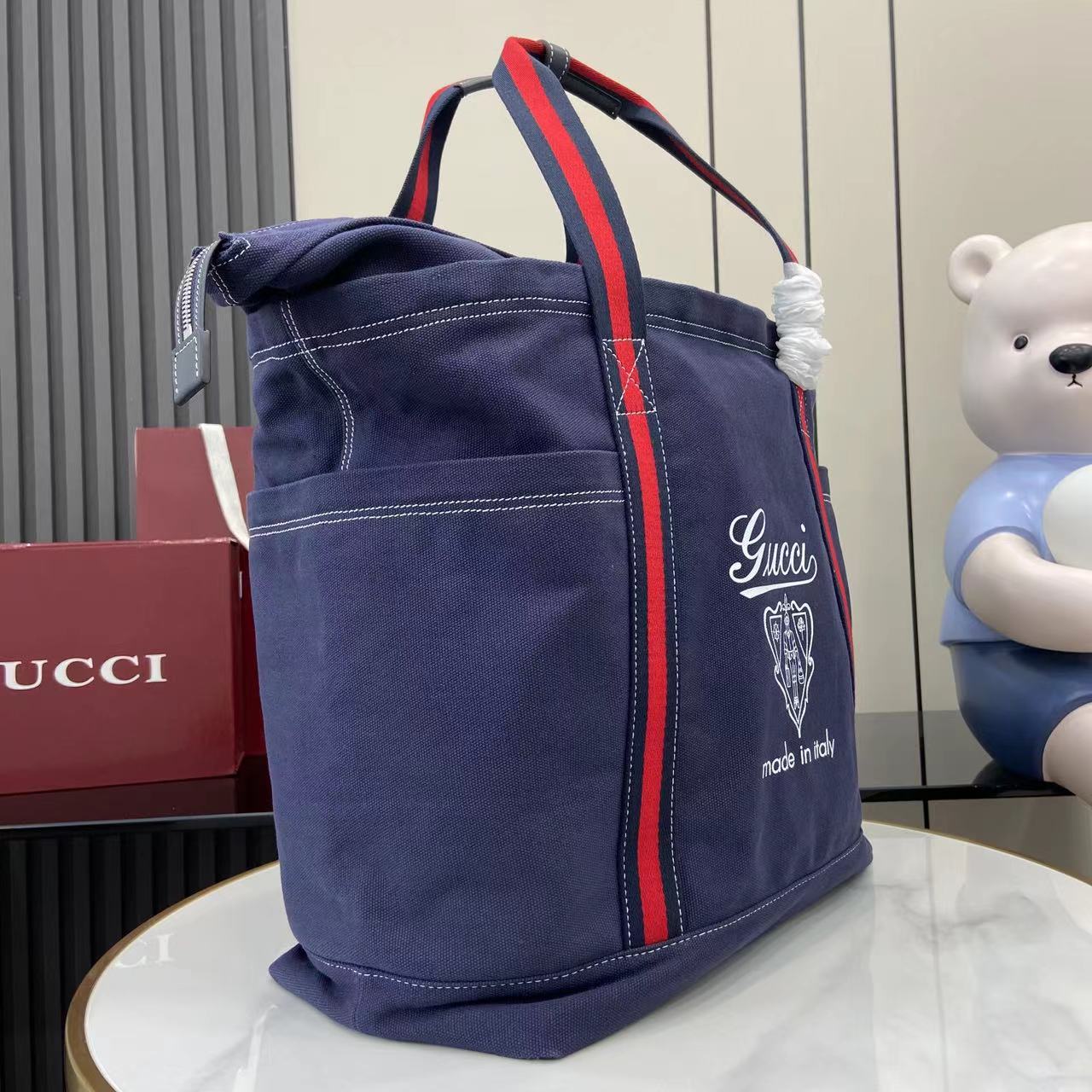 Gucci Printed Canvas Large Tote Bag - DesignerGu