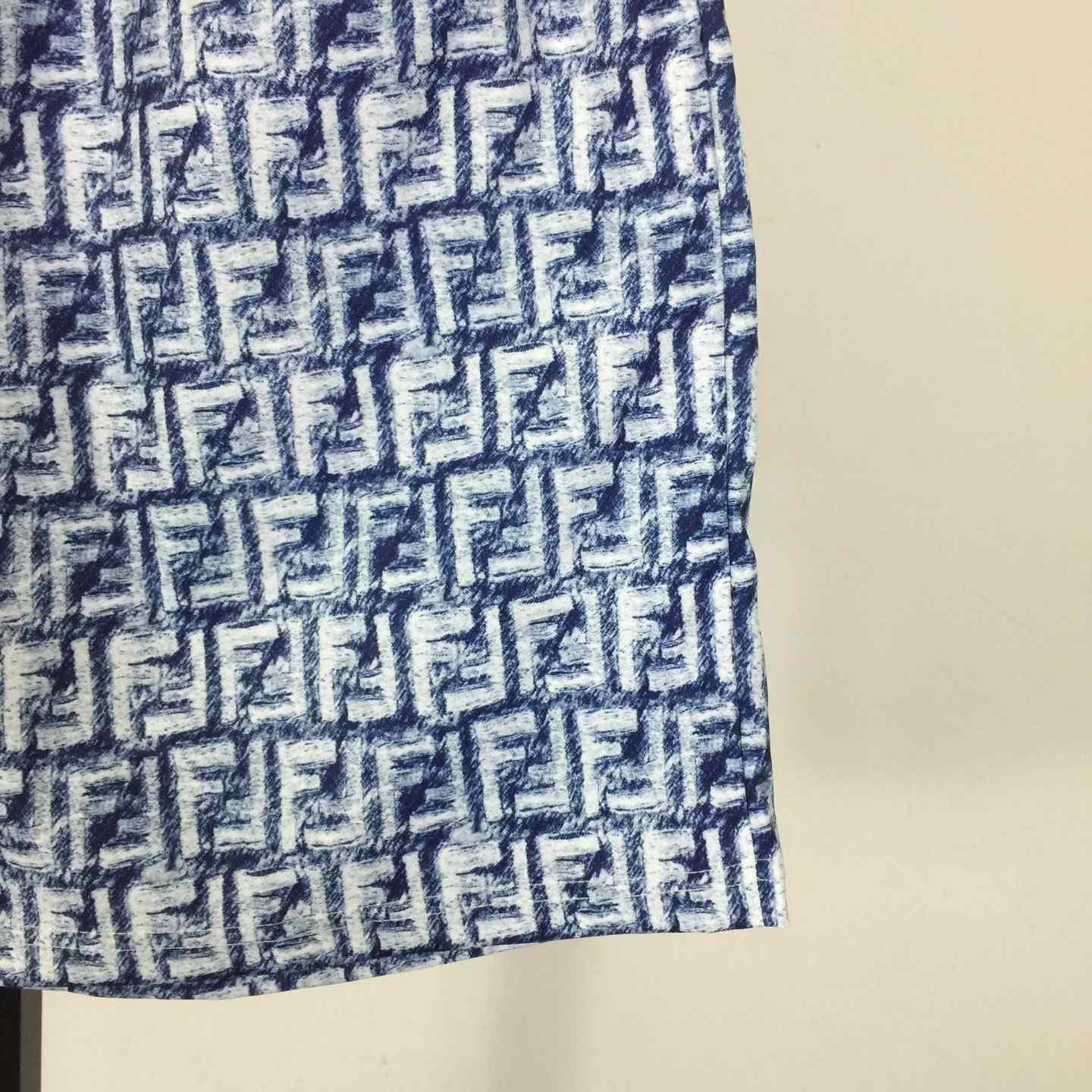 Fendi FF-motif Linen Shorts - DesignerGu