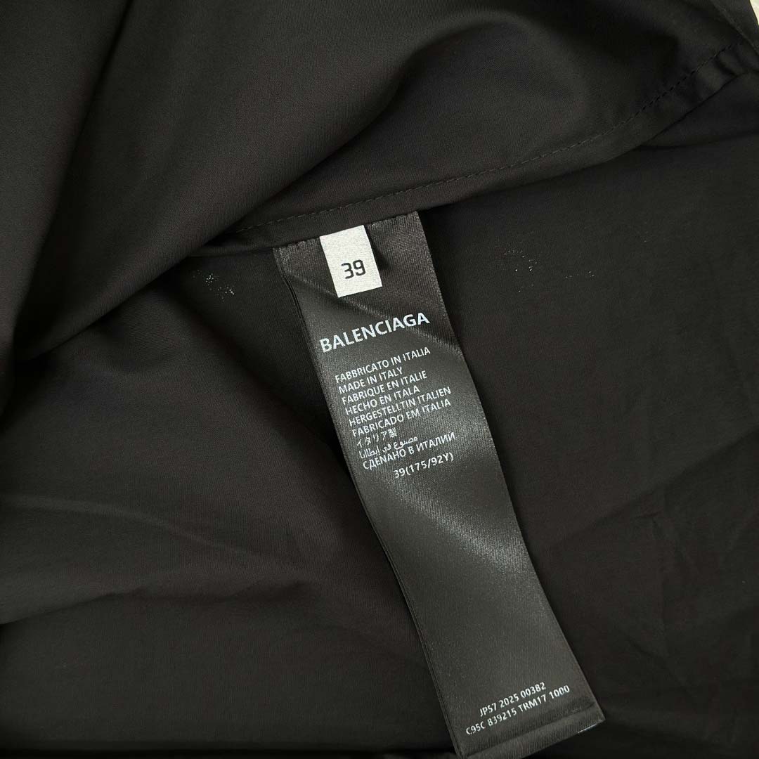 Balenciaga Workwear Short Sleeve Large Fit Shirt In Black - DesignerGu