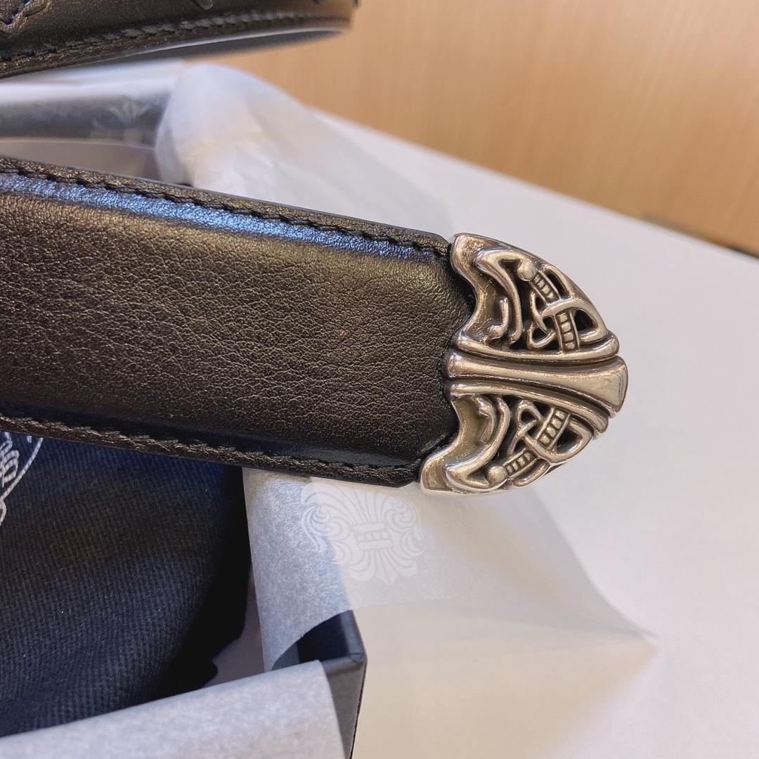 Chrome Hearts Leather Belt    3.8cm - DesignerGu