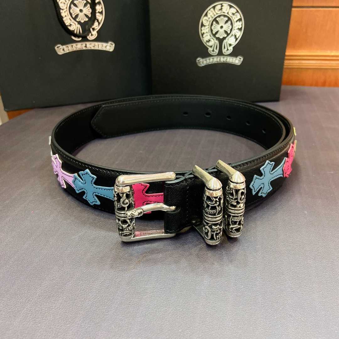 Chrome Hearts Leather Belt    3.8cm - DesignerGu