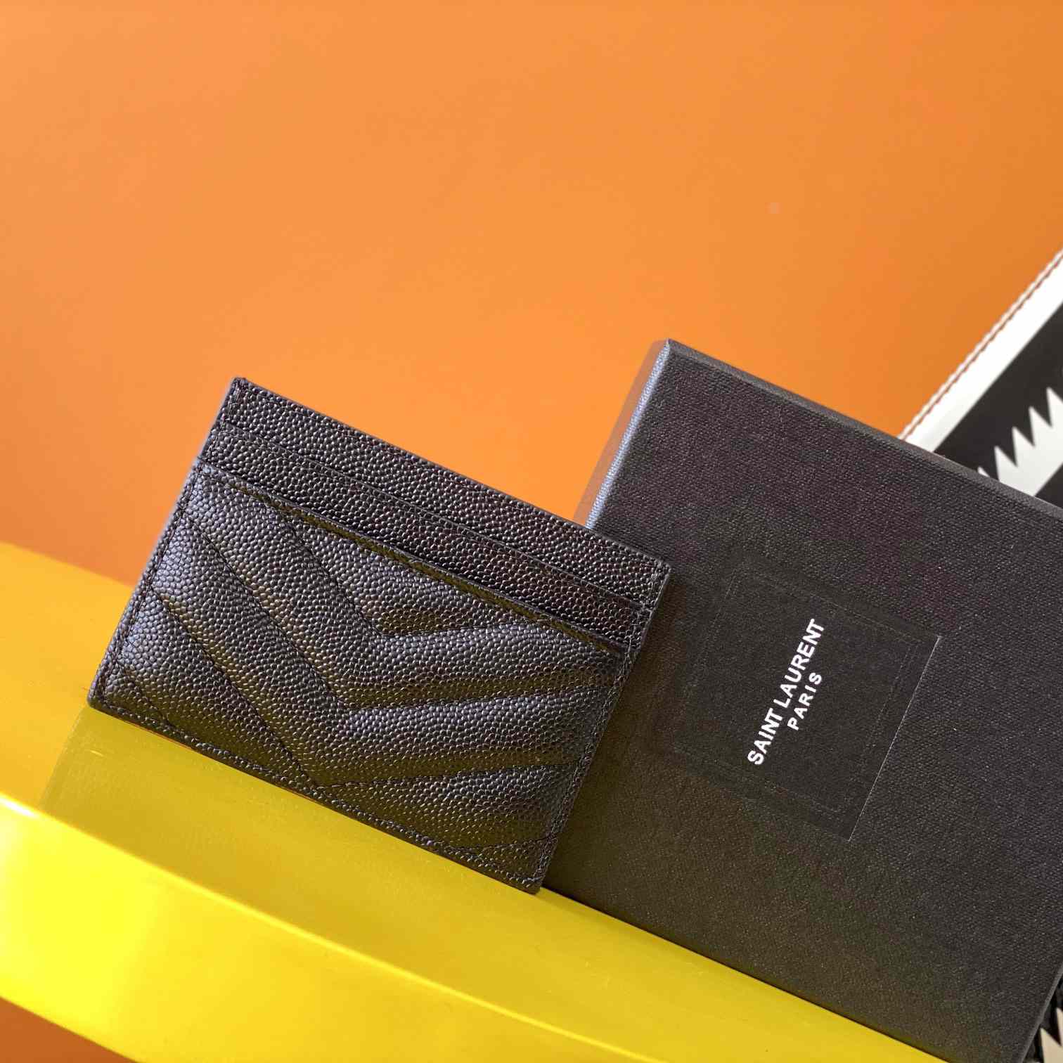 Saint Laurent Leather Card Wallet (10x7.5x0.5 cm) BB01  (50% Off Sale) - DesignerGu