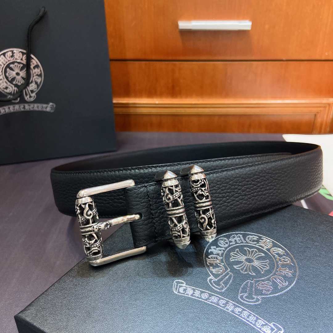 Chrome Hearts Leather Belt   - DesignerGu