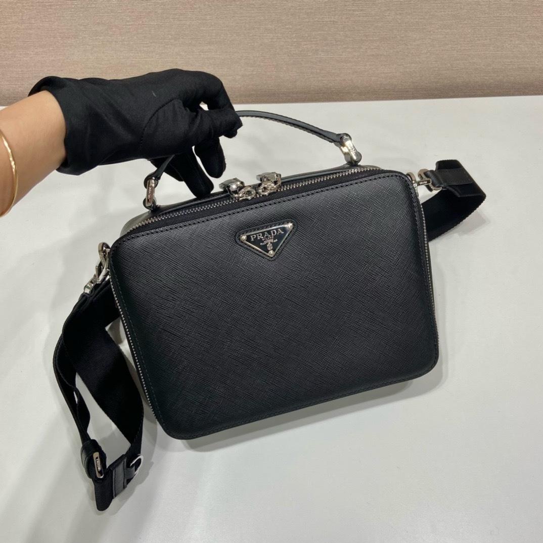 Prada Medium Prada Brique Saffiano Leather Bag - DesignerGu