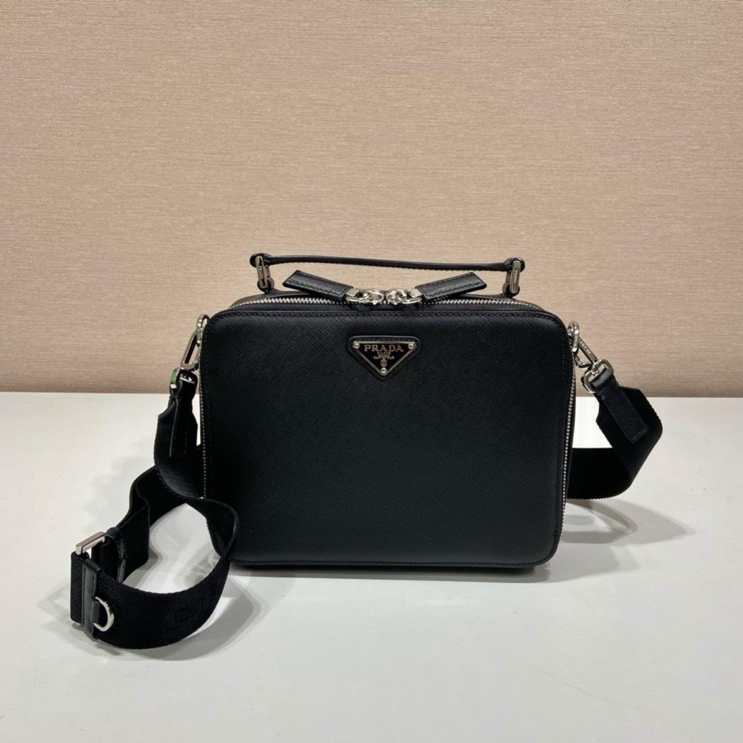 Prada Medium Prada Brique Saffiano Leather Bag - DesignerGu