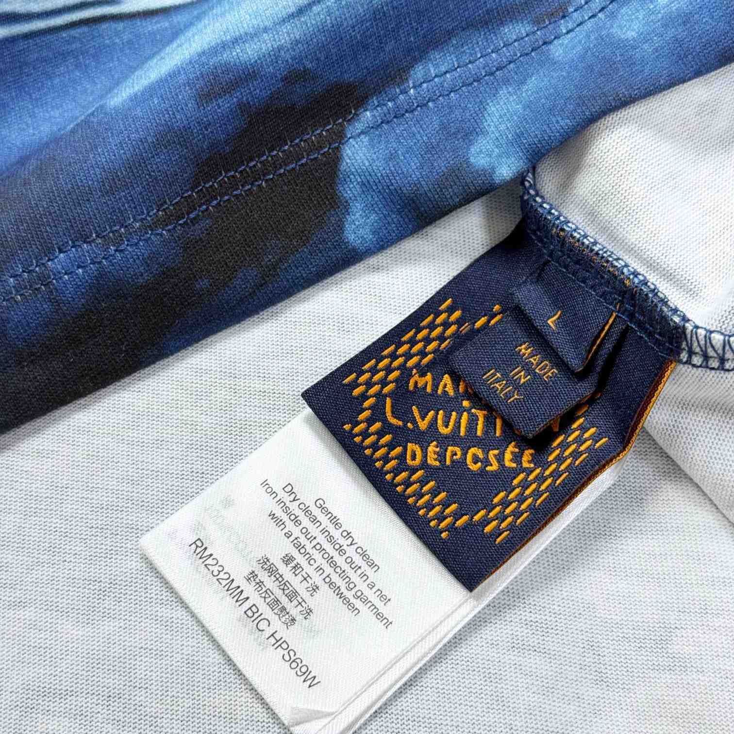 Louis Vuitton Printed Short-Sleeved Cotton T-Shirt   1AFRFH - DesignerGu