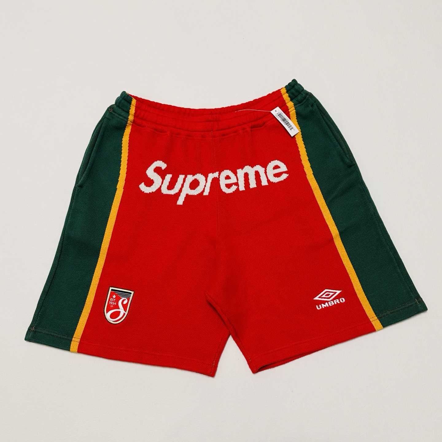 Supreme x Umbro Knit Soccer Short 'Red'  - DesignerGu
