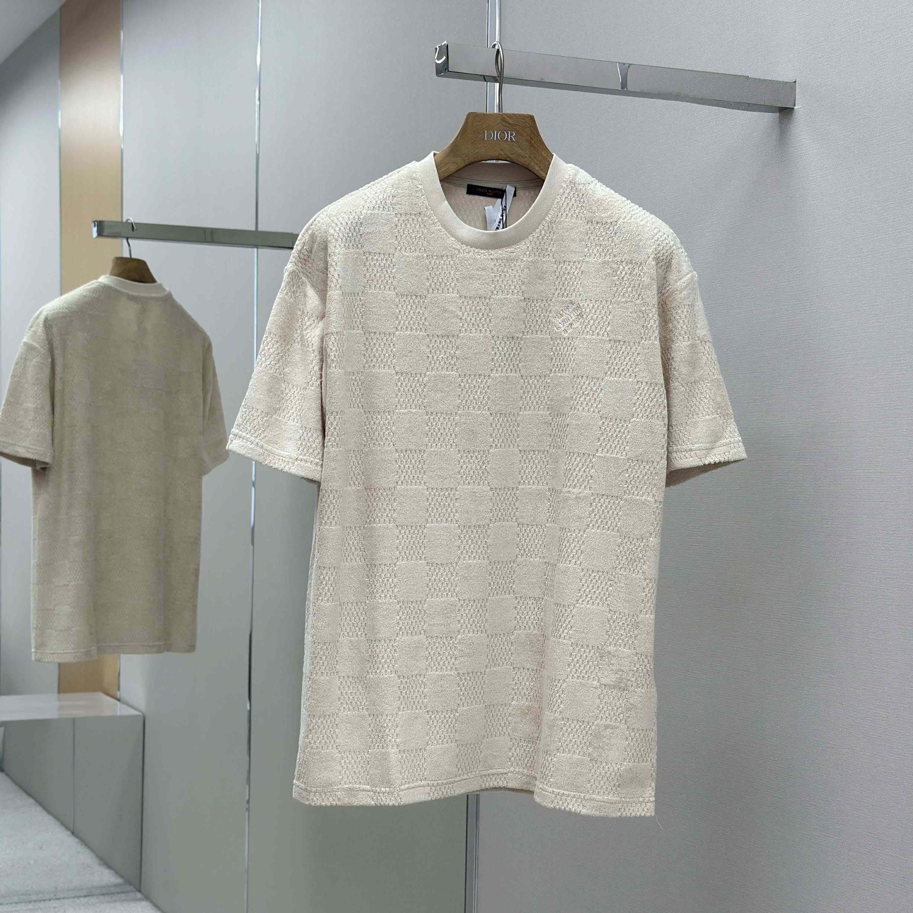 Louis Vuitton Damier French Terry T-Shirt   1AHUVC - DesignerGu