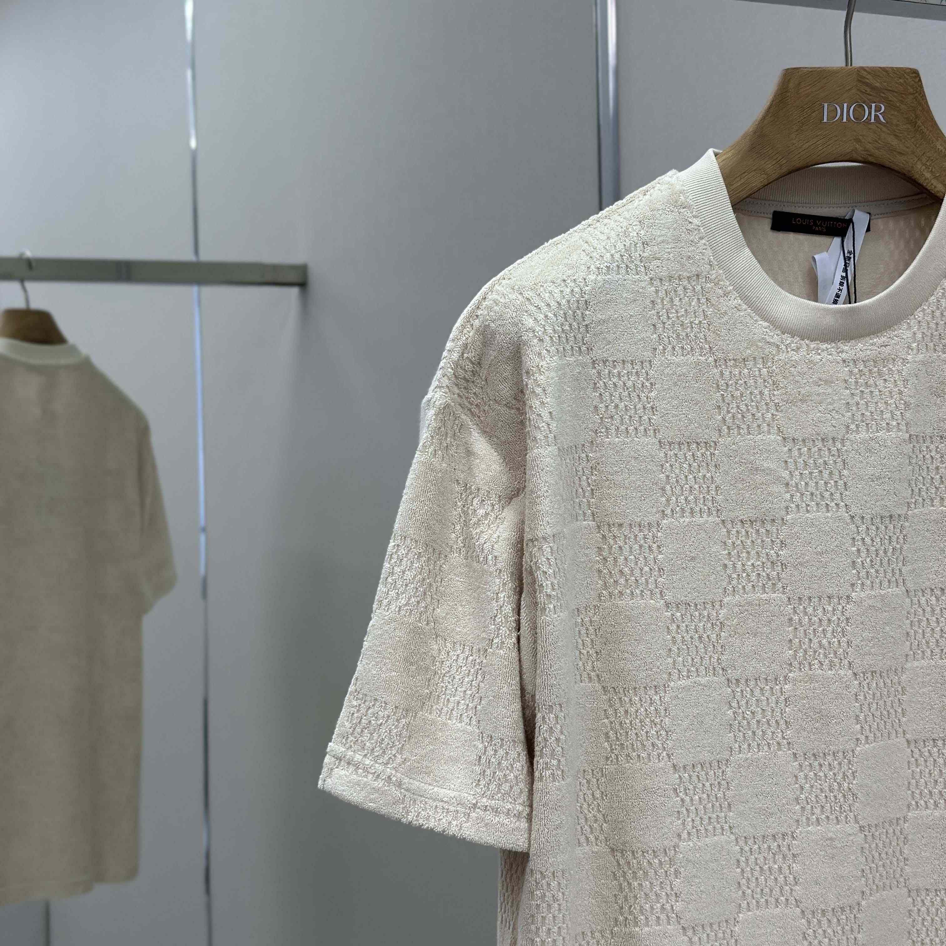 Louis Vuitton Damier French Terry T-Shirt   1AHUVC - DesignerGu