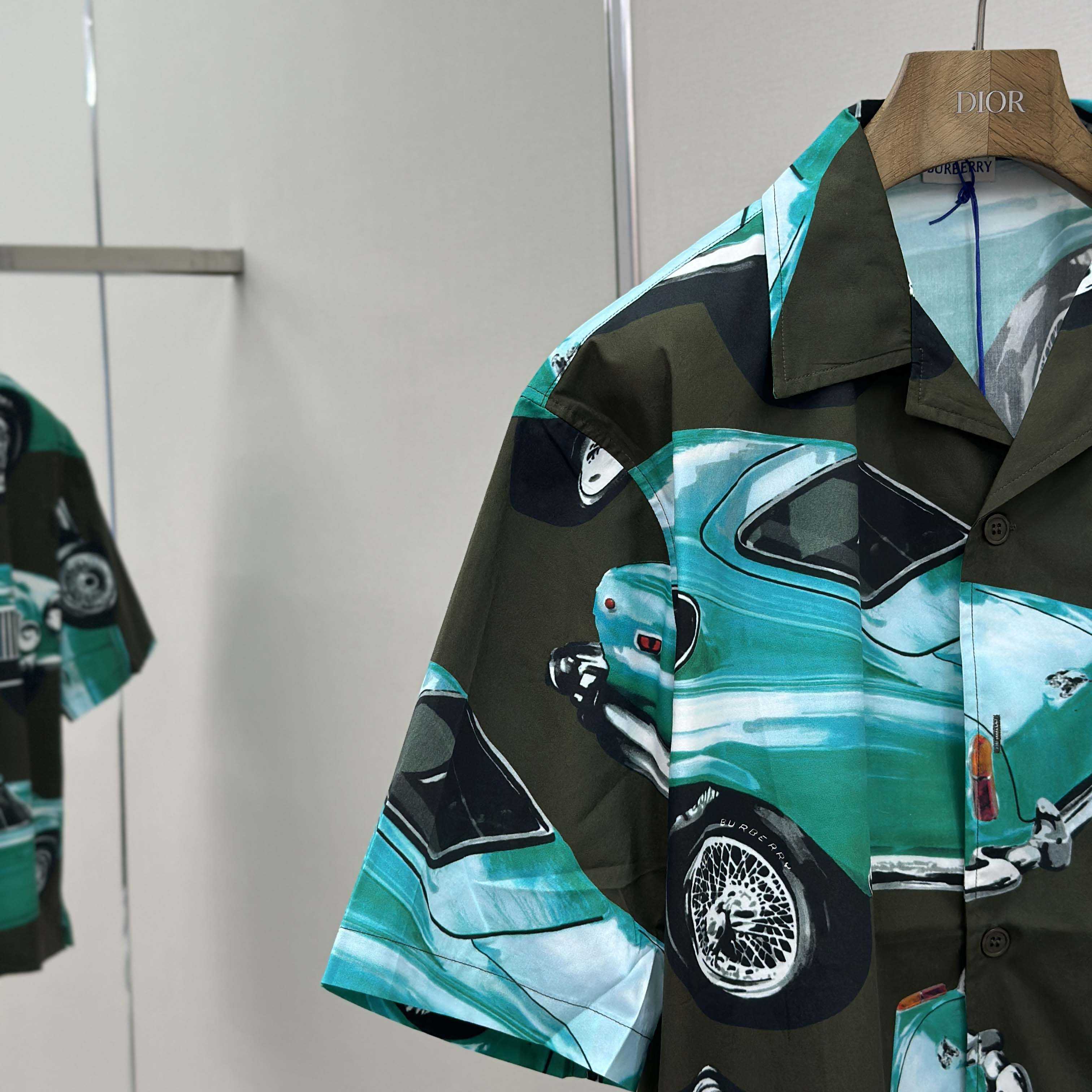 Burberry Relaxed Fit Car Cotton Poplin Shirt - DesignerGu