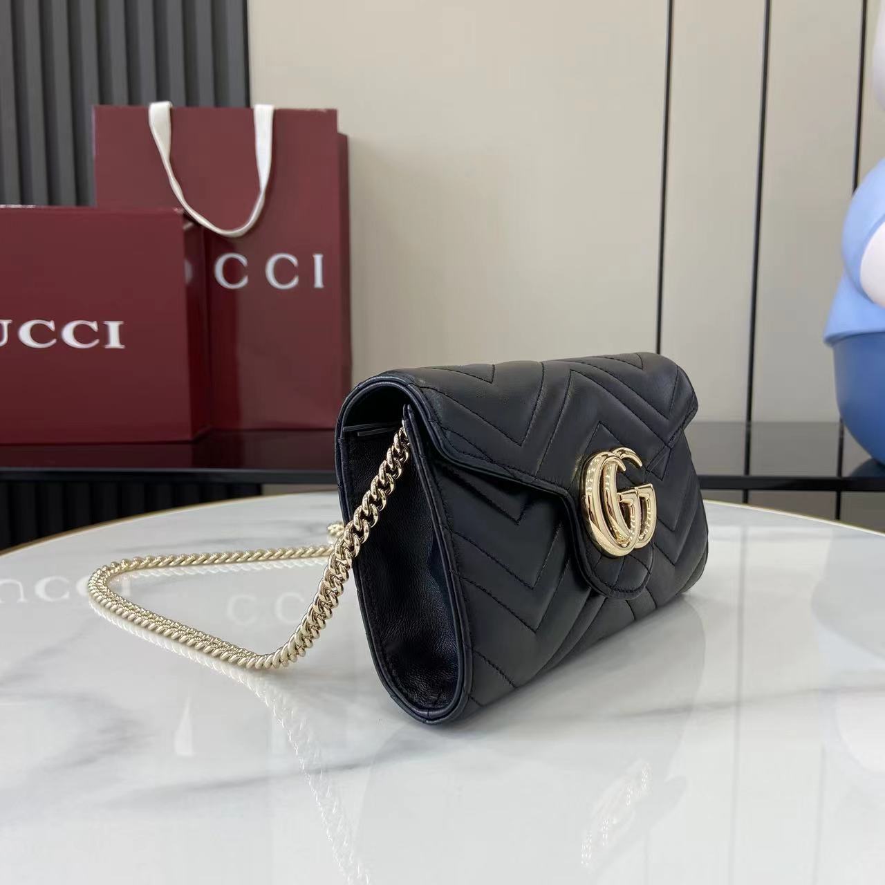 Gucci GG Marmont Wallet On Chain - DesignerGu