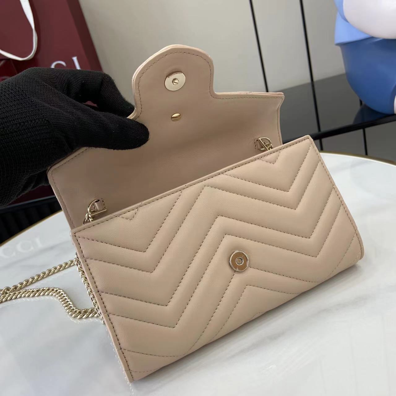 Gucci GG Marmont Wallet On Chain - DesignerGu