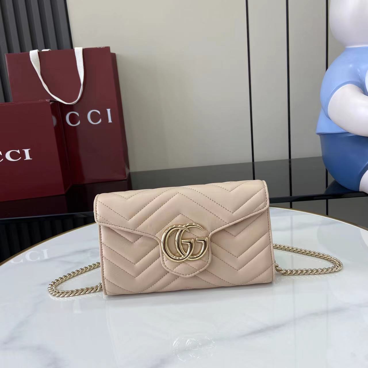 Gucci GG Marmont Wallet On Chain - DesignerGu