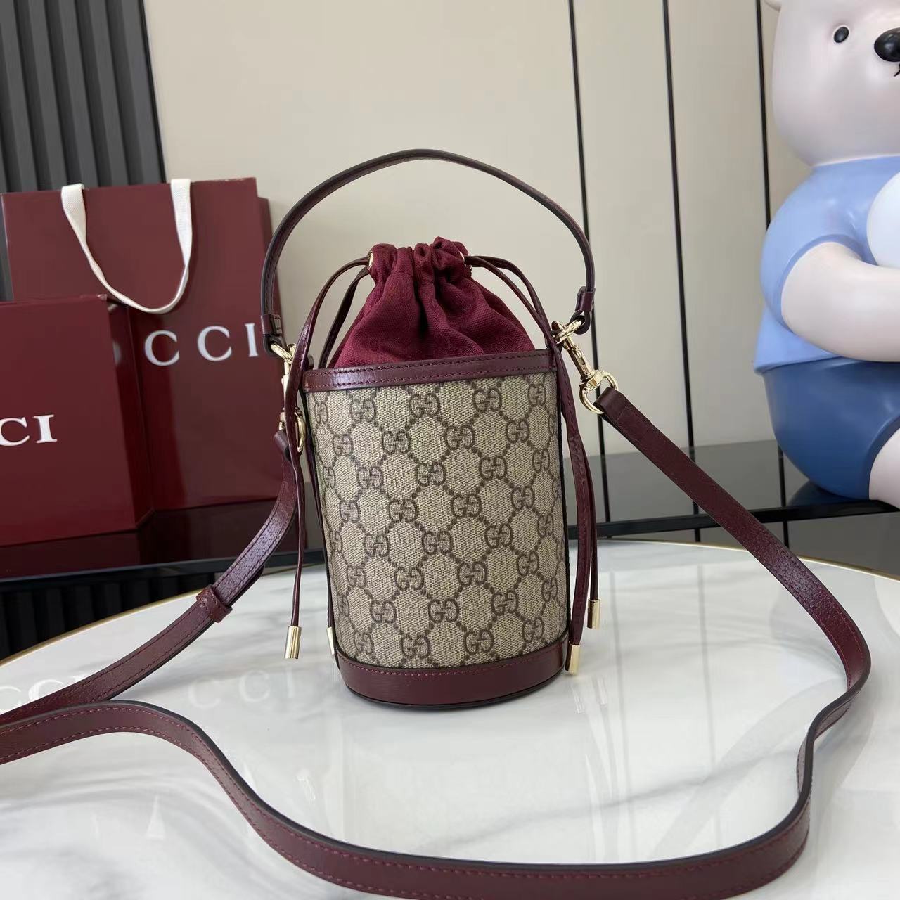 Gucci Ophidia Mini Bucket Bag   - DesignerGu