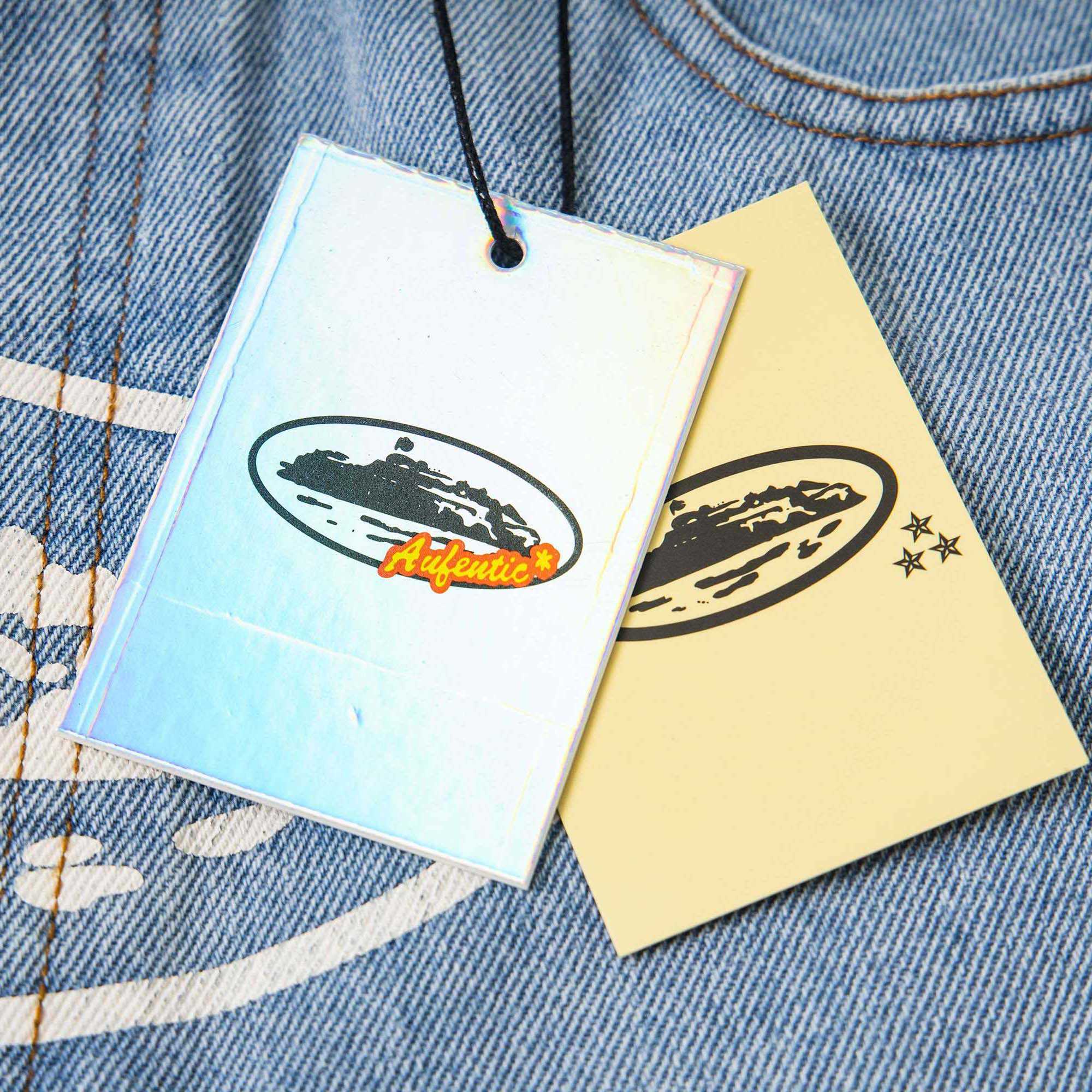 Corteiz Alcatraz Baggy Denim Shorts - DesignerGu