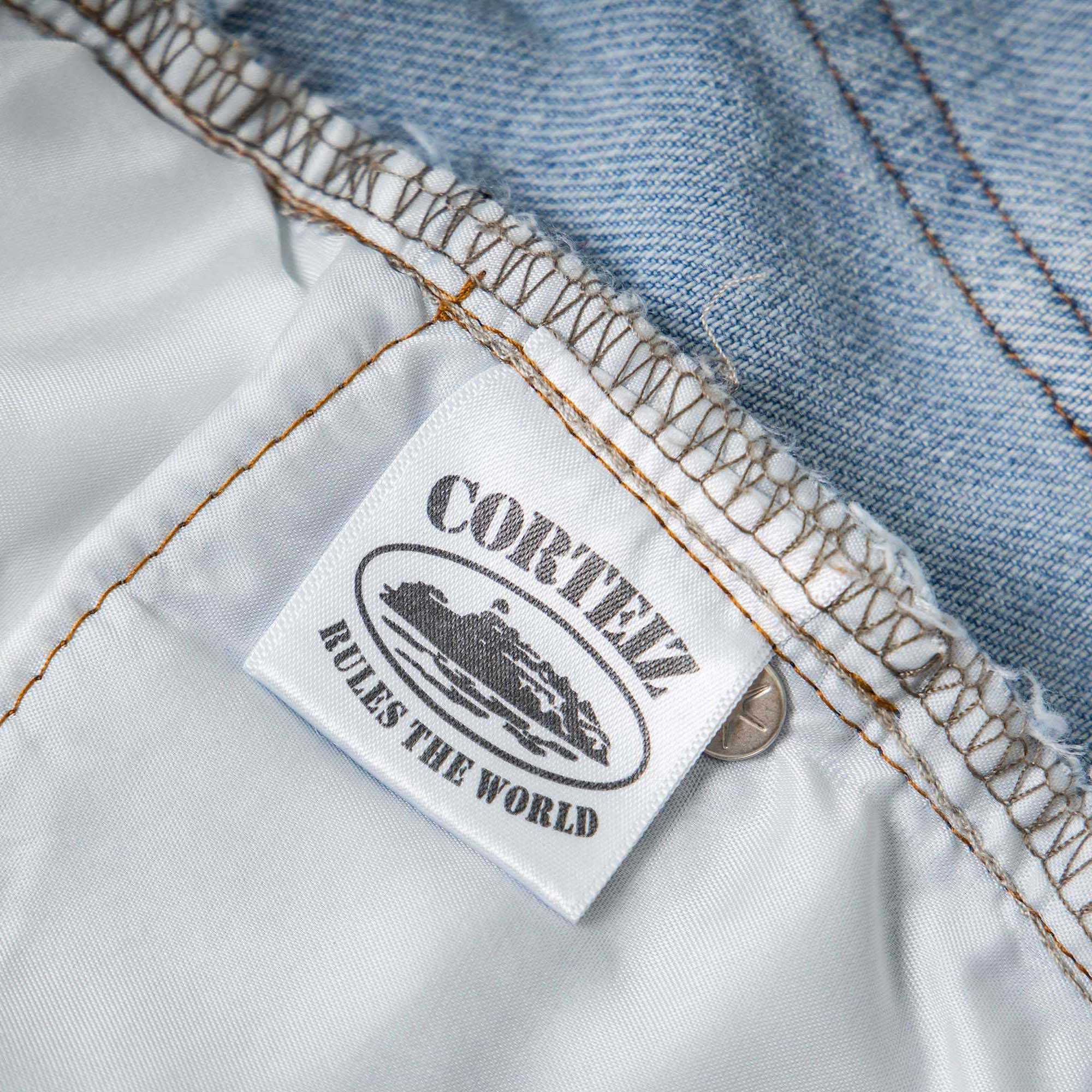 Corteiz Alcatraz Baggy Denim Shorts - DesignerGu