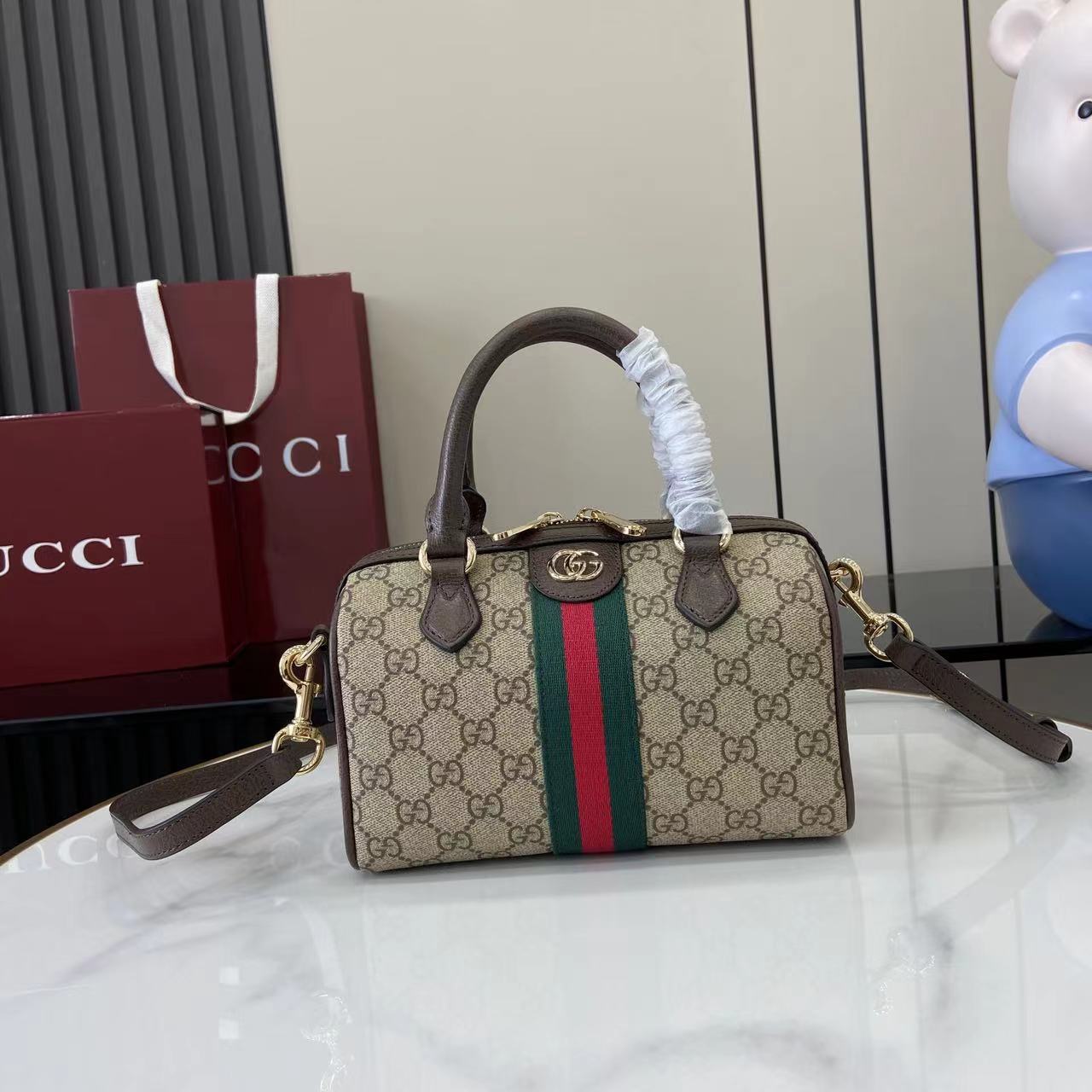 Gucci Ophidia small Boston Bag - DesignerGu