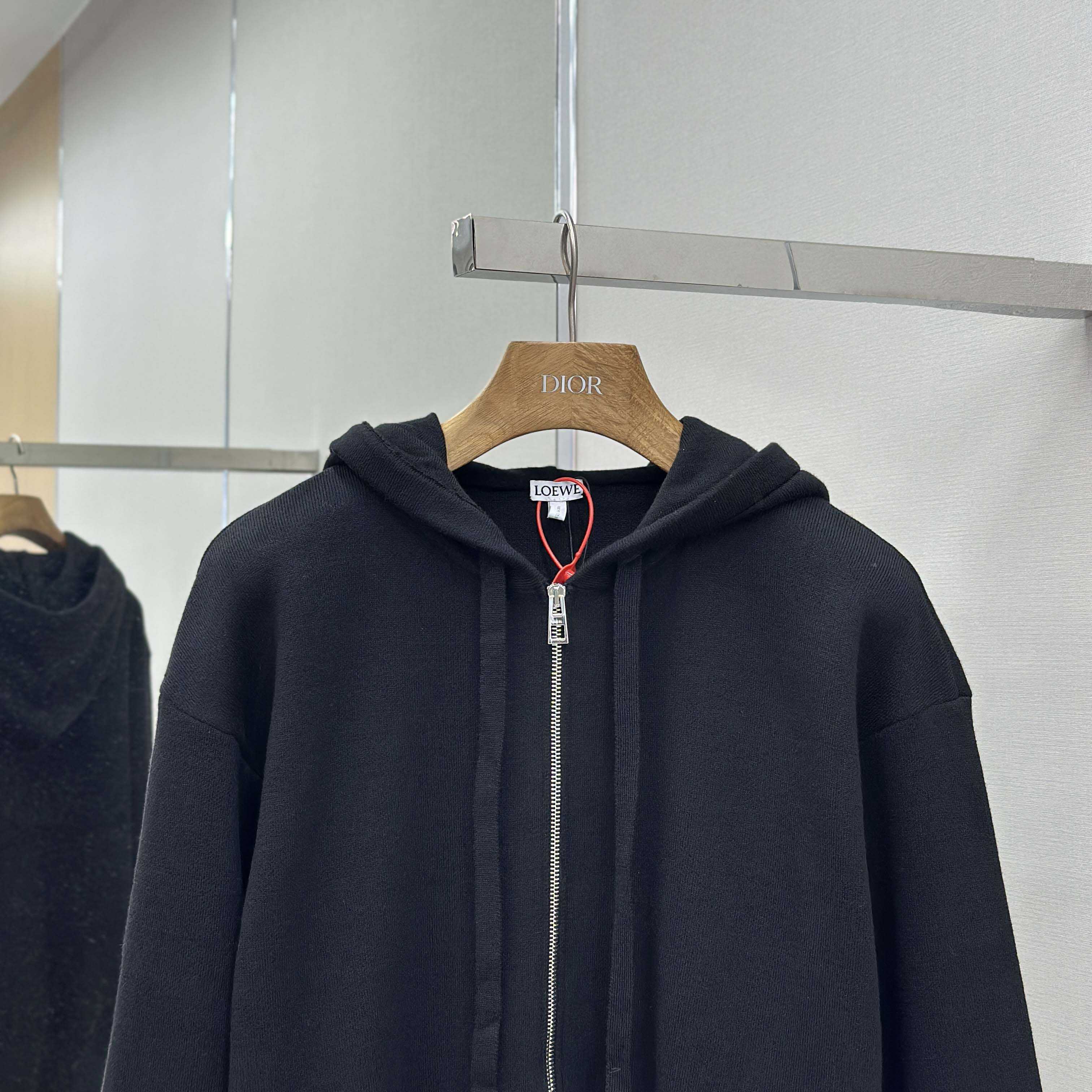 Loewe Anagram Zip-up Hoodie In Wool - DesignerGu