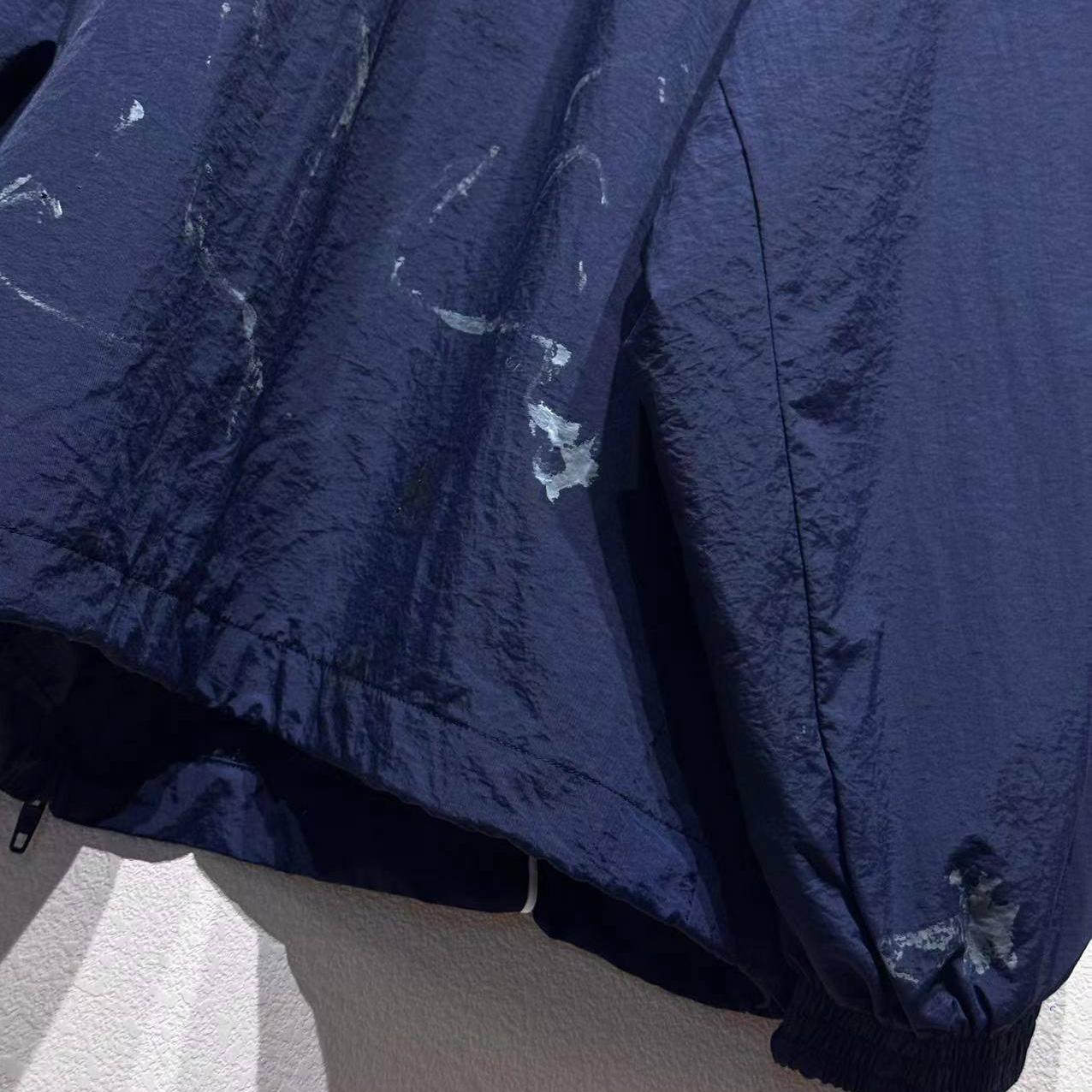 Balenciaga Painter Tracksuit Jacket In Navy Techno Poplin - DesignerGu