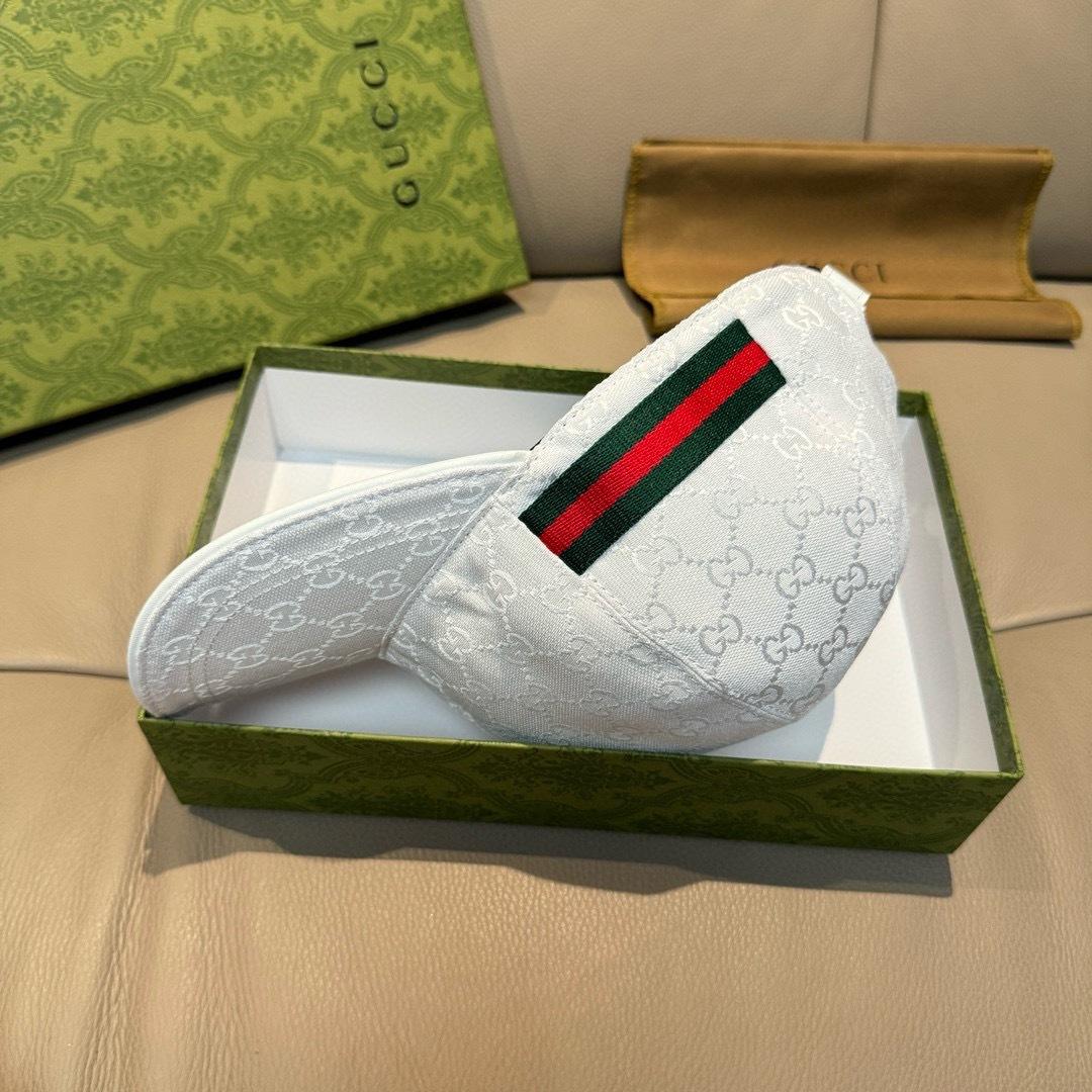 Gucci Original GG Canvas Baseball Hat With Web - DesignerGu