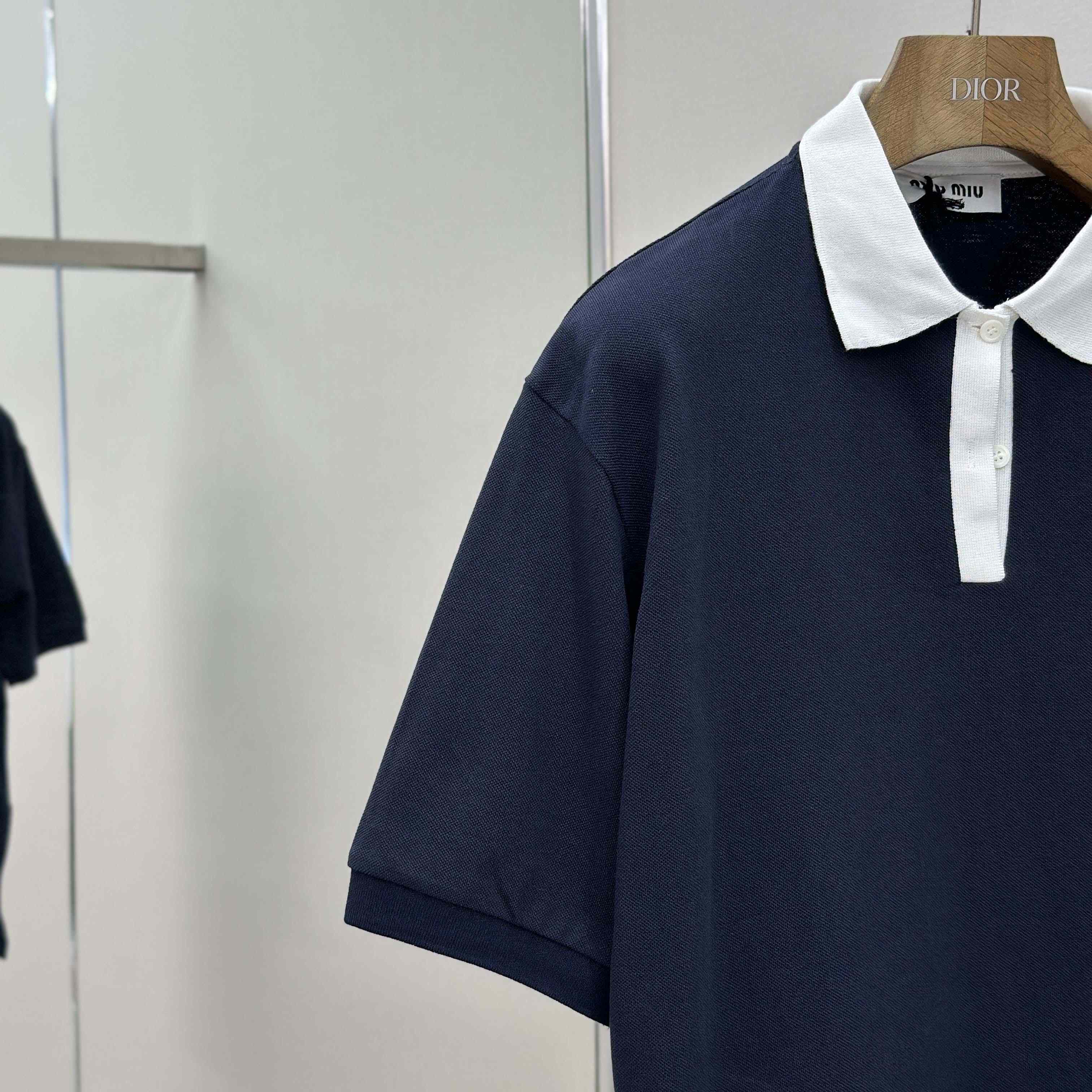 Miu Miu Cotton Piqué Polo Shirt - DesignerGu