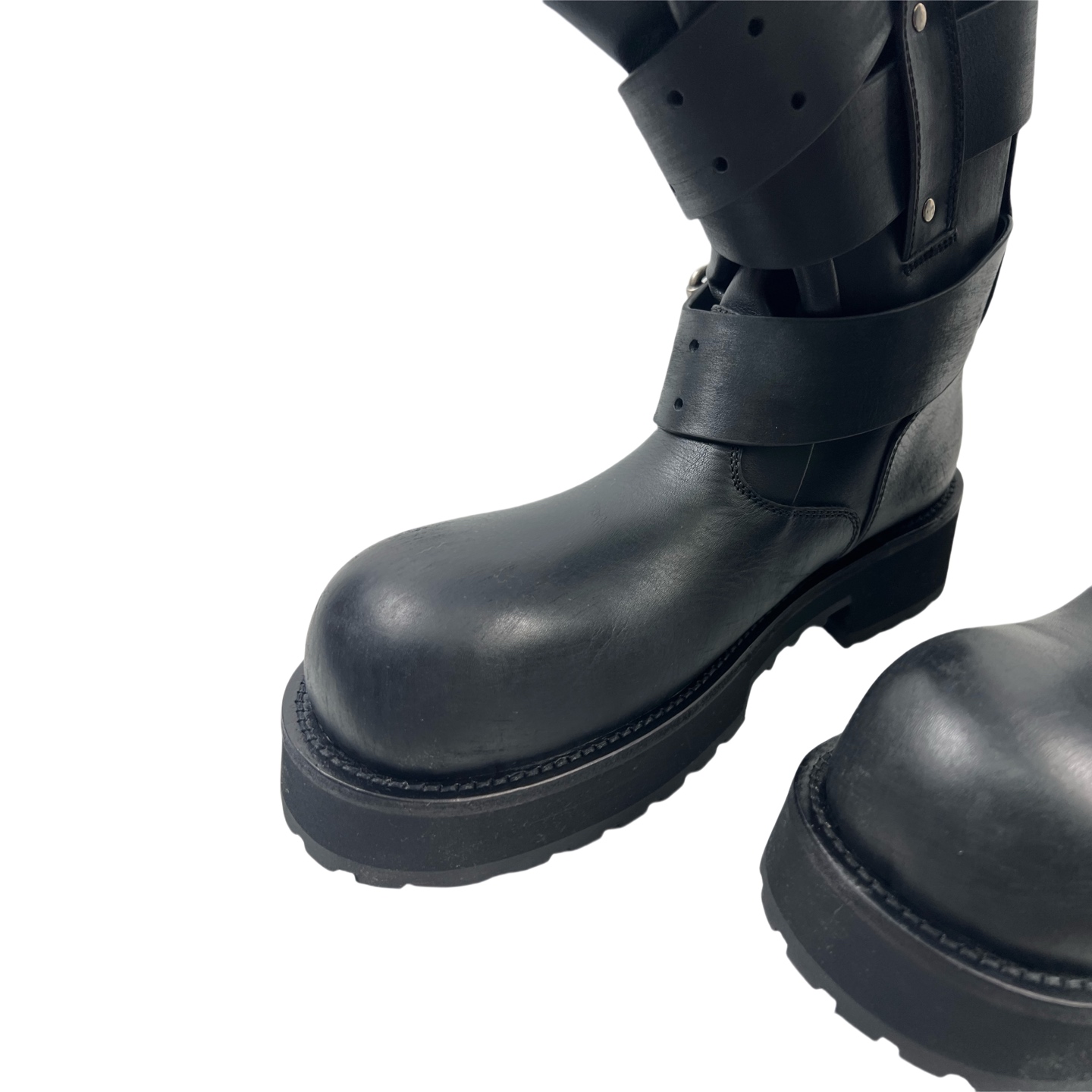 Balenciaga Venom High Boot In Black Calfskin - DesignerGu