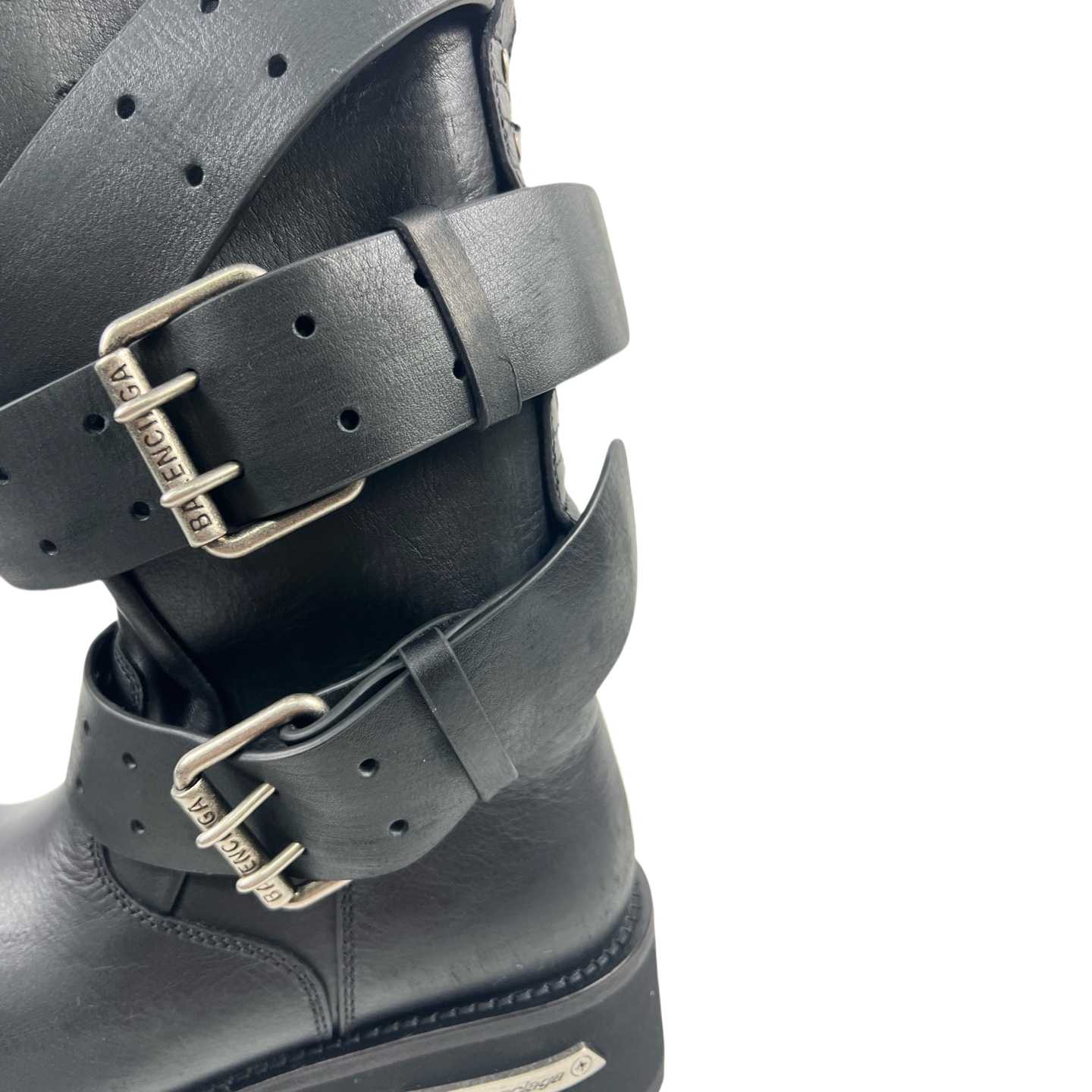 Balenciaga Venom High Boot In Black Calfskin - DesignerGu