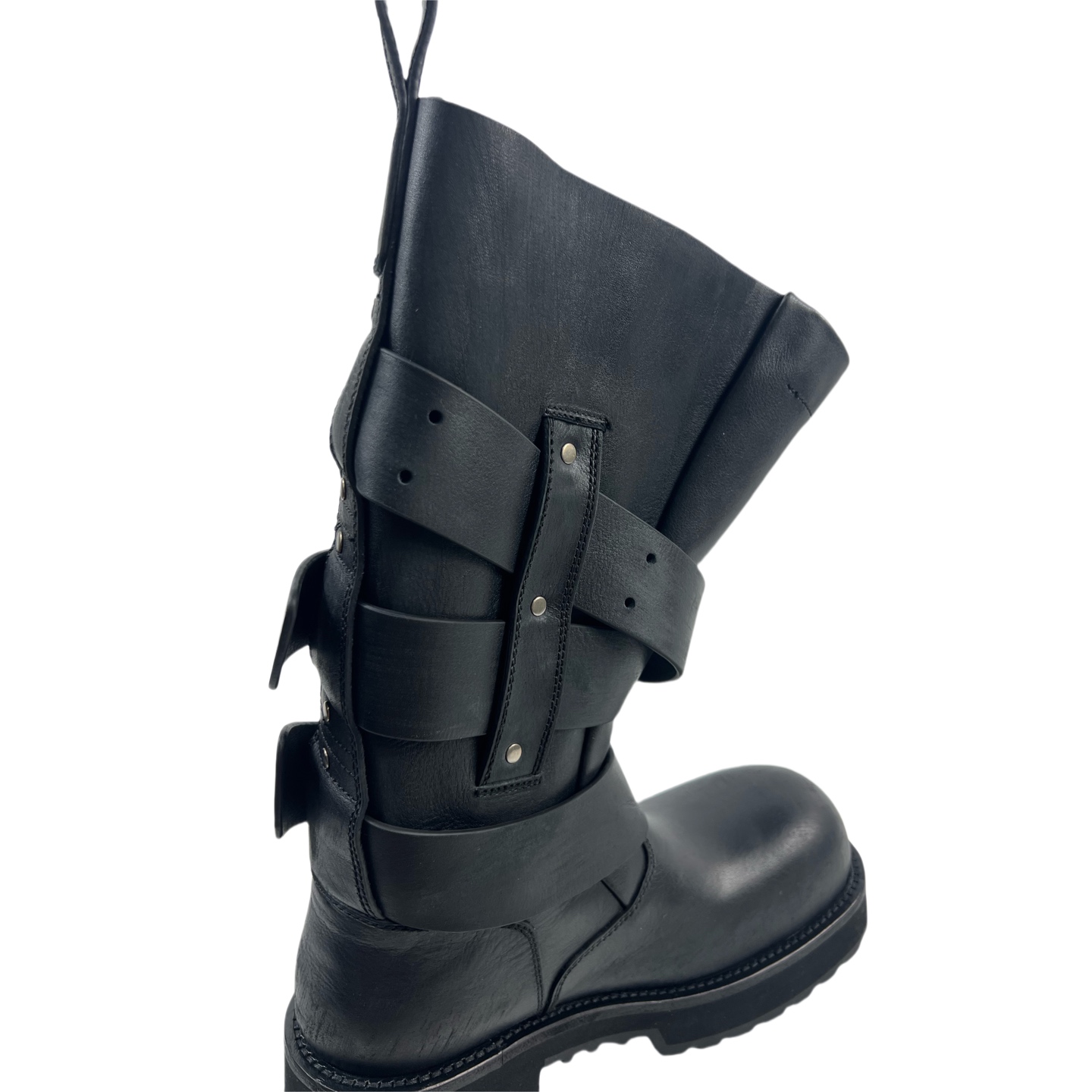 Balenciaga Venom High Boot In Black Calfskin - DesignerGu
