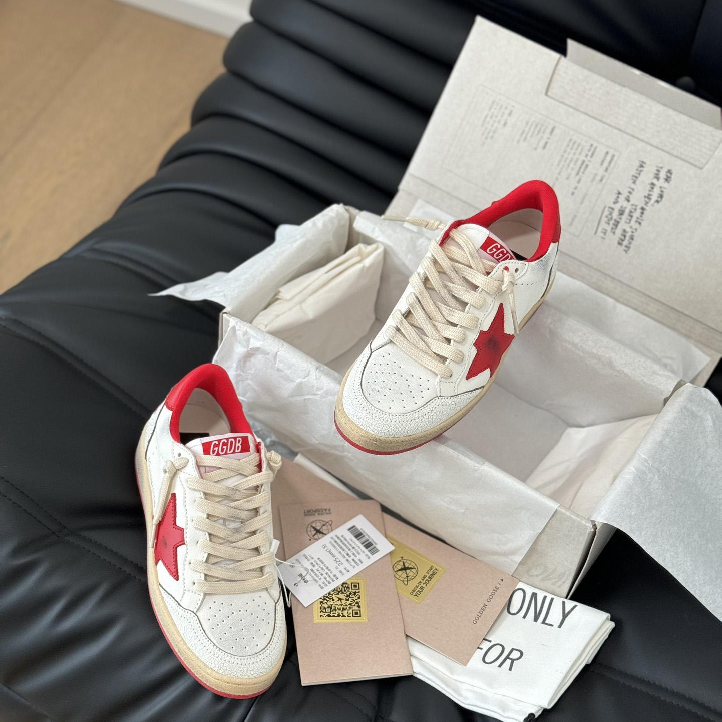 Golden Goose Ball Star 'White Red'  - DesignerGu