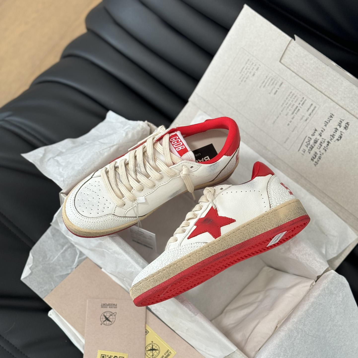Golden Goose Ball Star 'White Red'  - DesignerGu