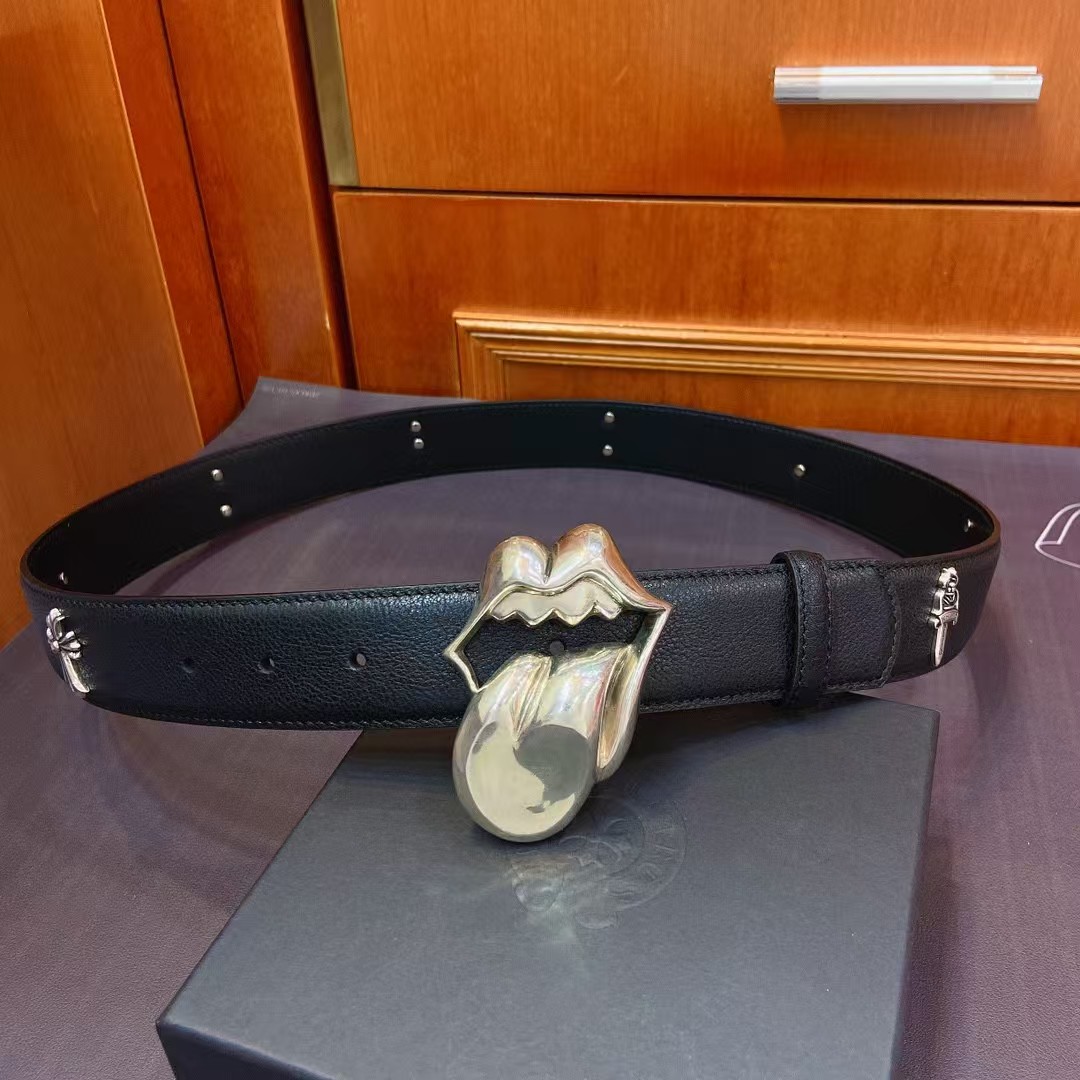 Chrome Hearts Leather Belt   - DesignerGu